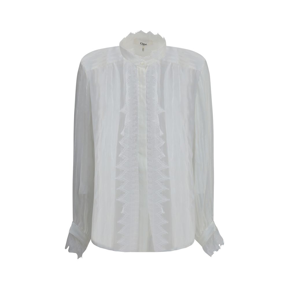 Blouse Chloé Ruffle blanche