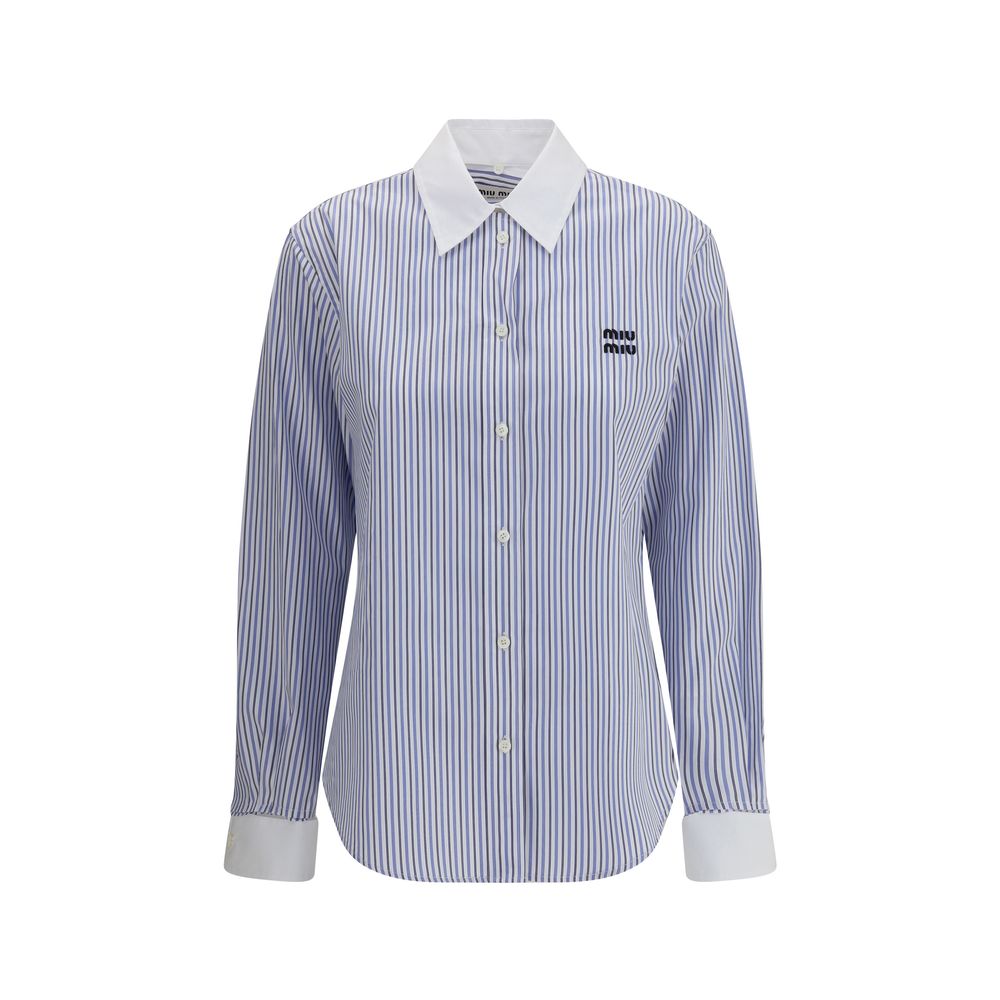 Chemise Miu Miu rayée bleu clair