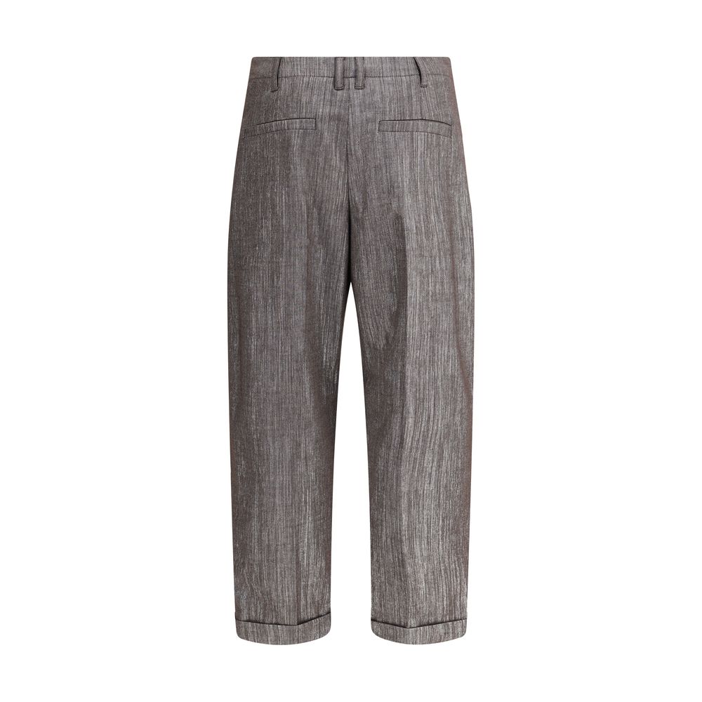 Pantalons Brunello Cucinelli Lurex argentés