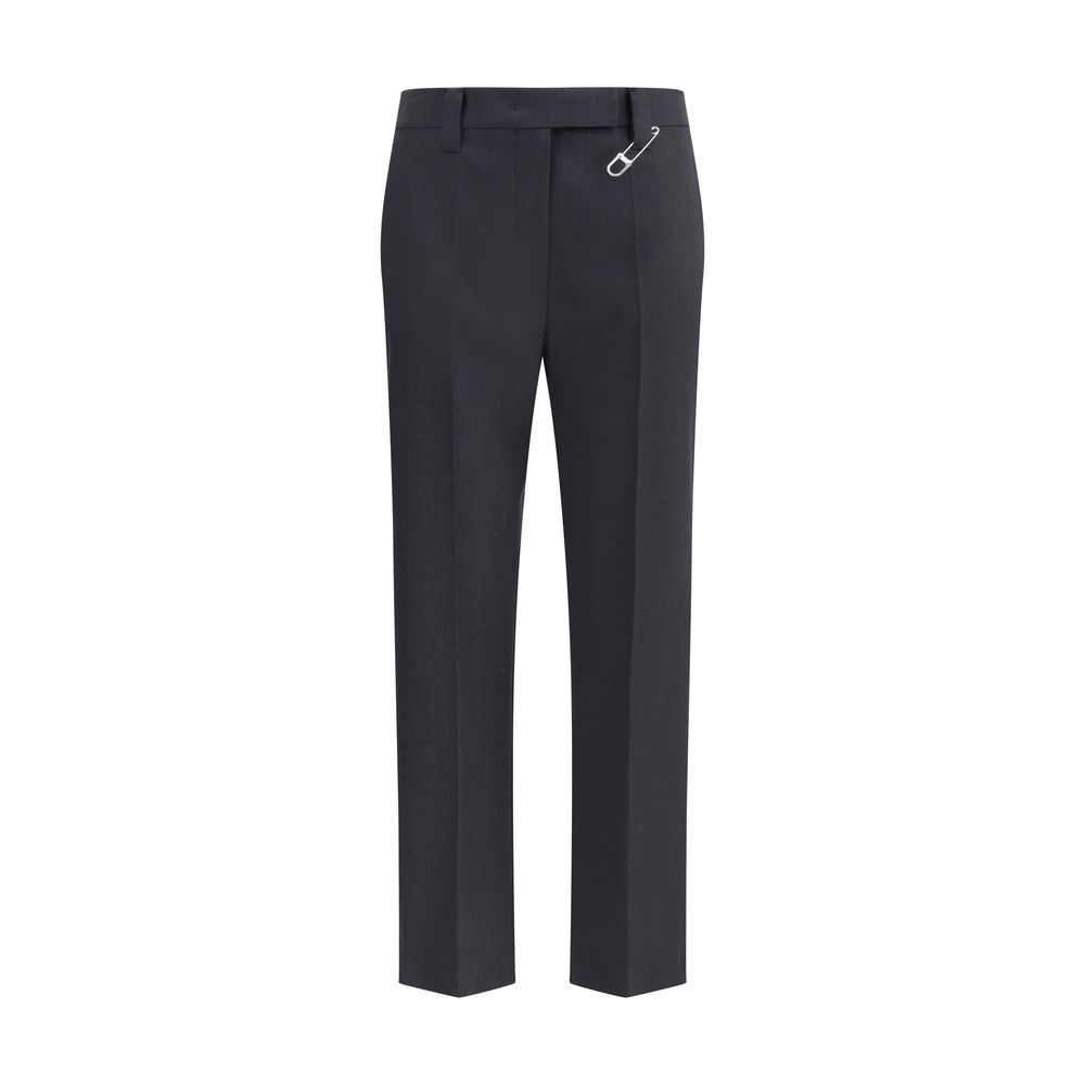 Pantalons Prada avec détail épingle noirs