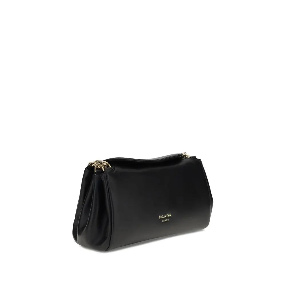 Sac épaule Prada en cuir noir Prada