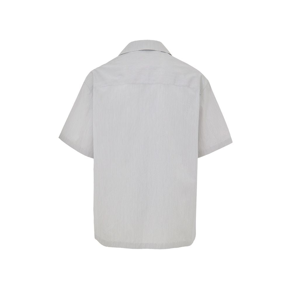 Chemise boxy homme à rayures bleues