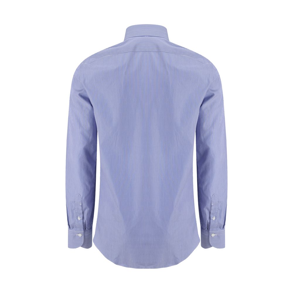 Chemise Finamore Zante rayée bleue
