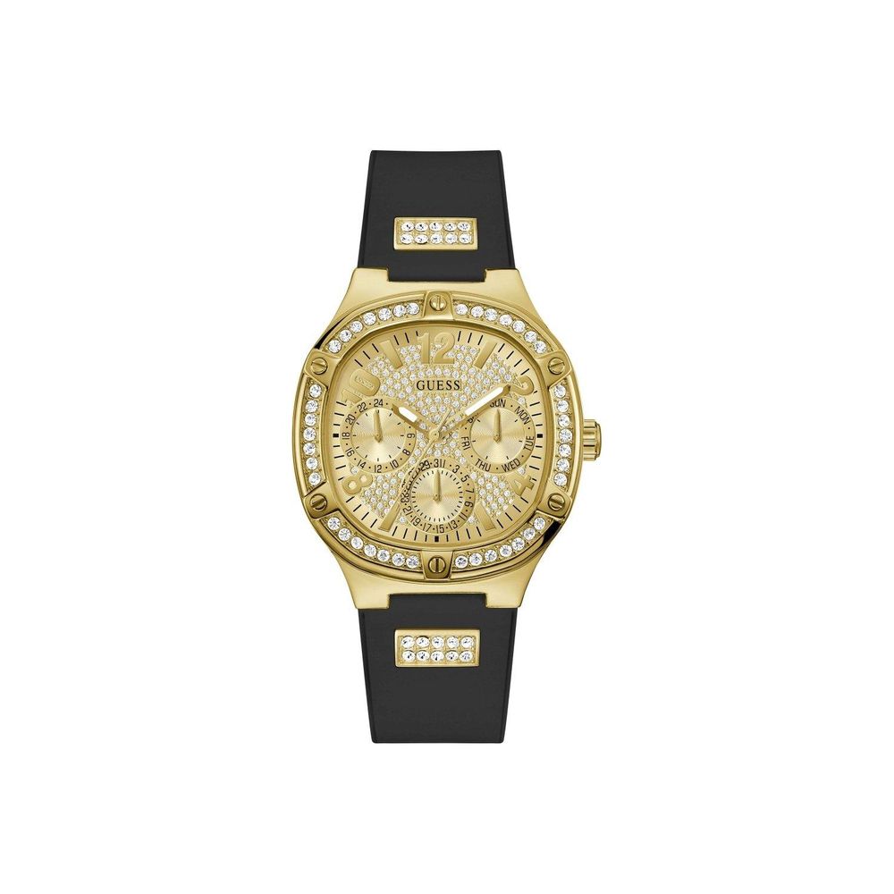 Montre Black Synthétique dorée dorée