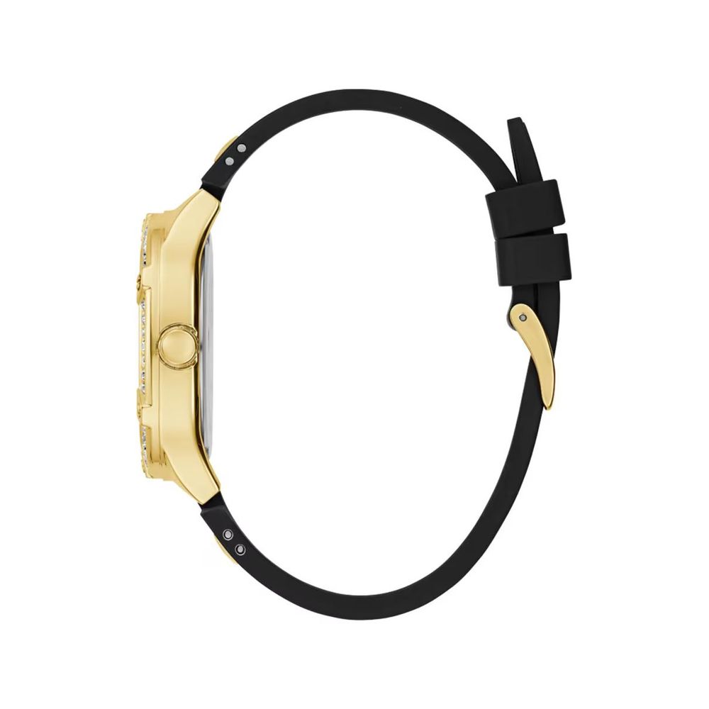 Montre Black Synthétique dorée dorée