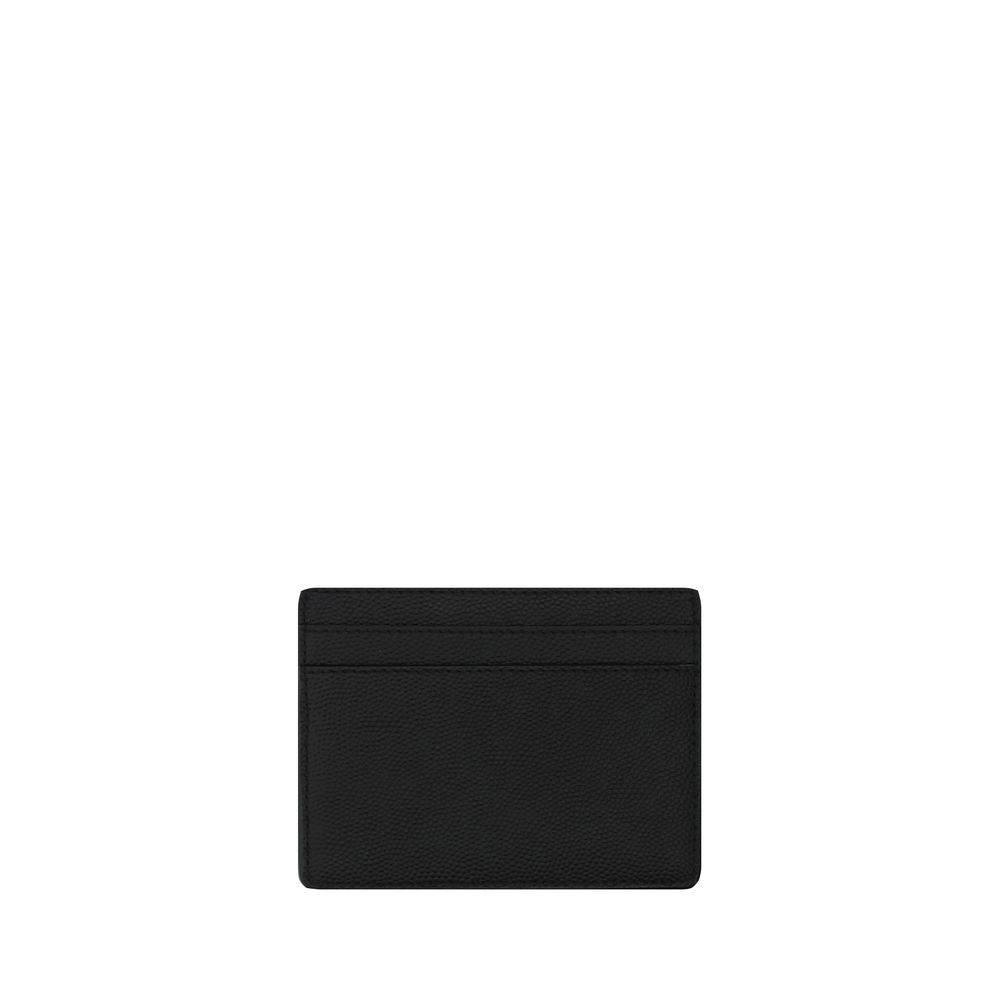 Porte-cartes Saint Laurent Grain De Poudre noir
