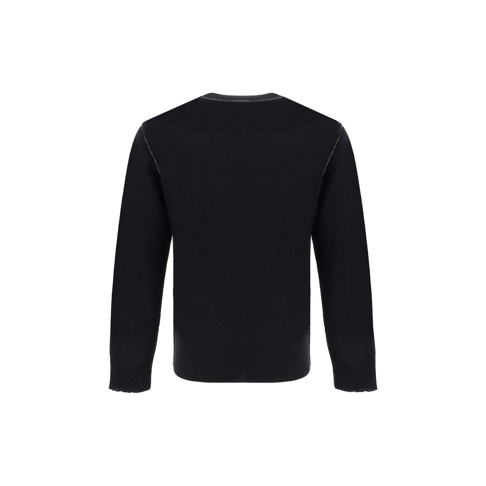 Pull MM6 col rond gris