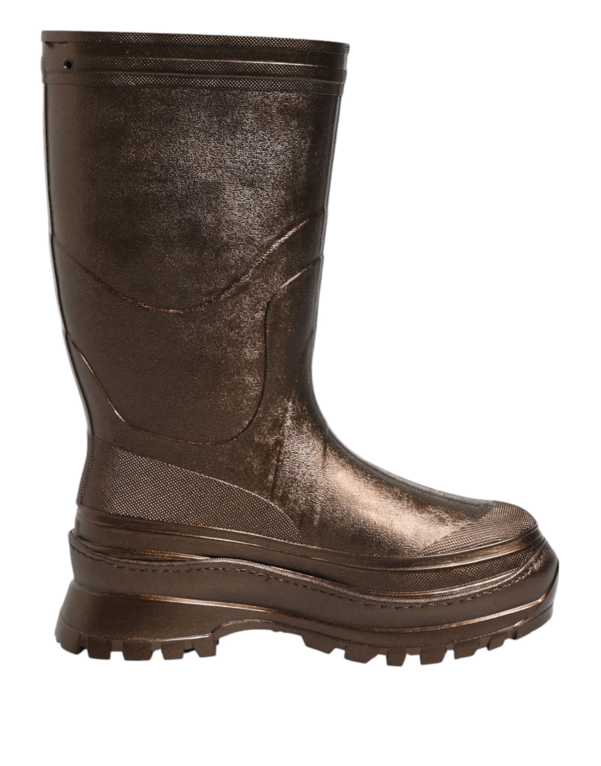 Bottines Dolce & Gabbana métalliques bronze