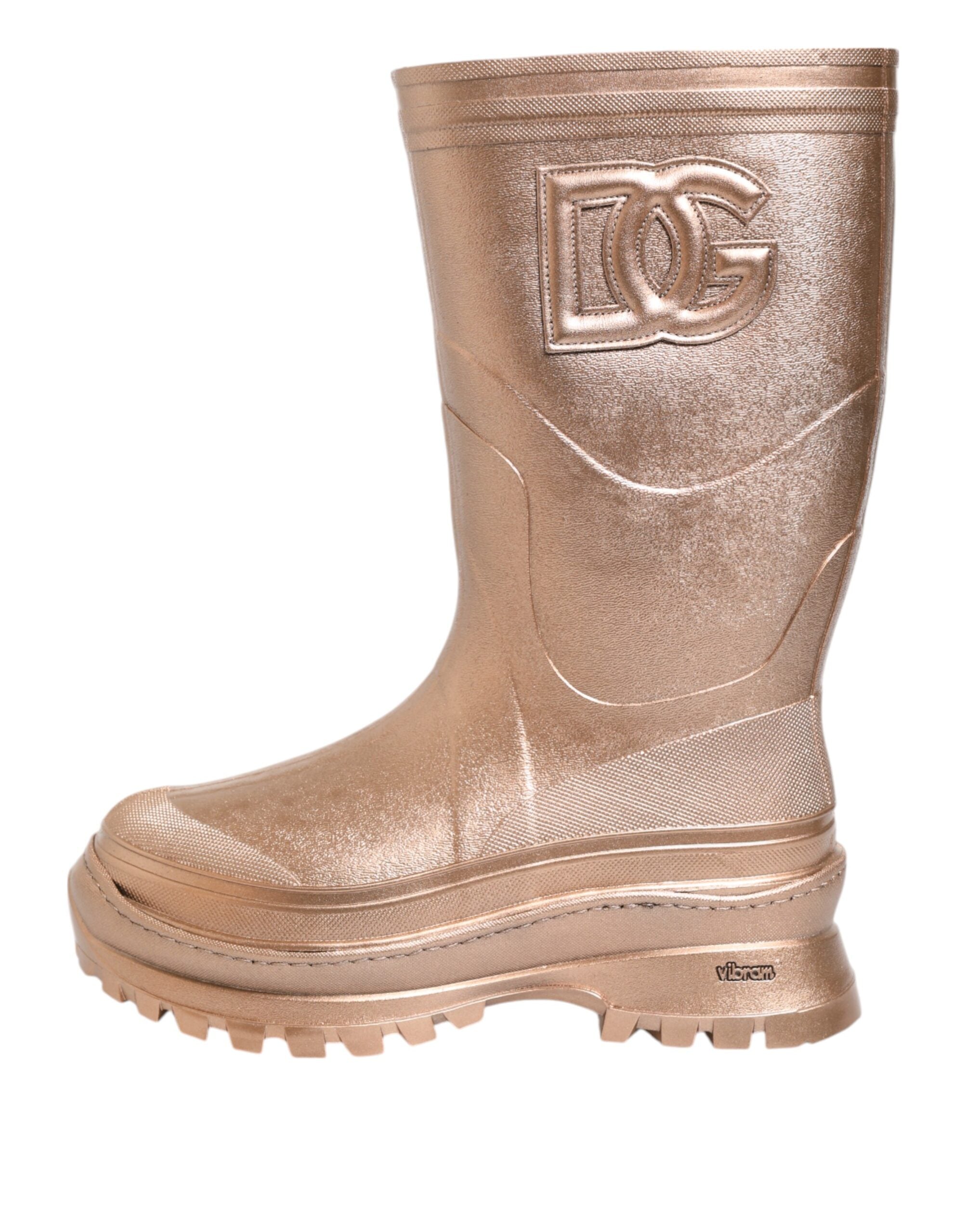 Bottines Dolce & Gabbana roses dorées