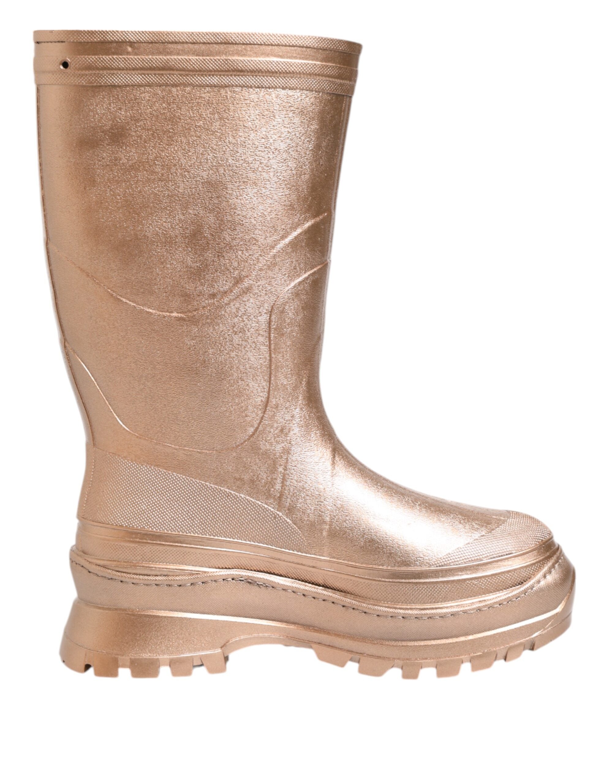 Bottines Dolce & Gabbana roses dorées