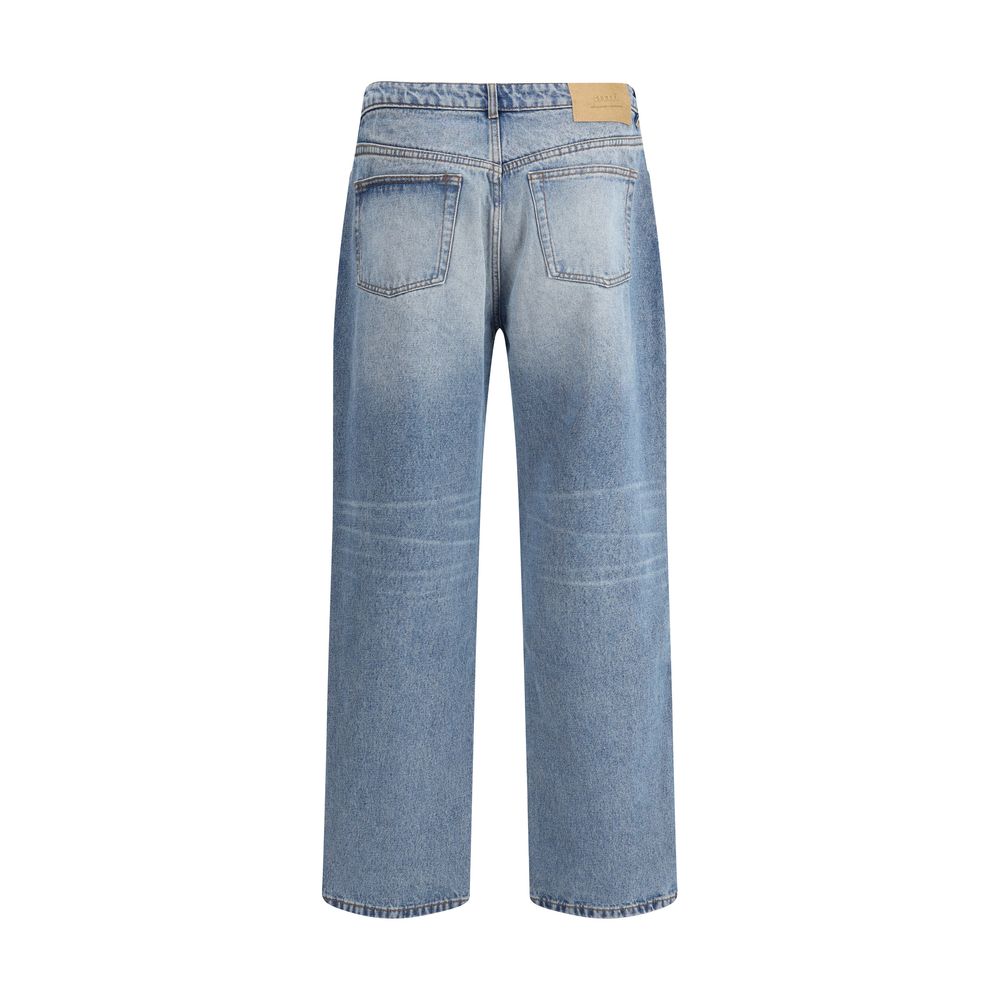 Jean Ami Paris droit bleu délavé