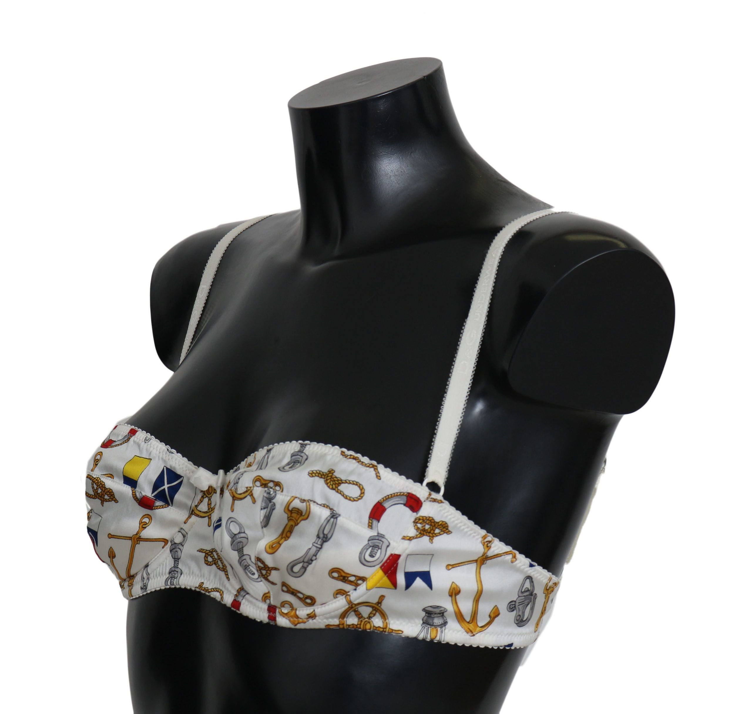 Soutien-gorge Dolce & Gabbana imprimé marin blanc