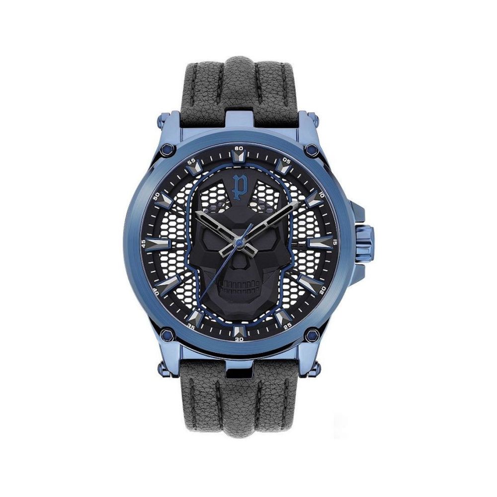 Montre Black Leather Cuir noire