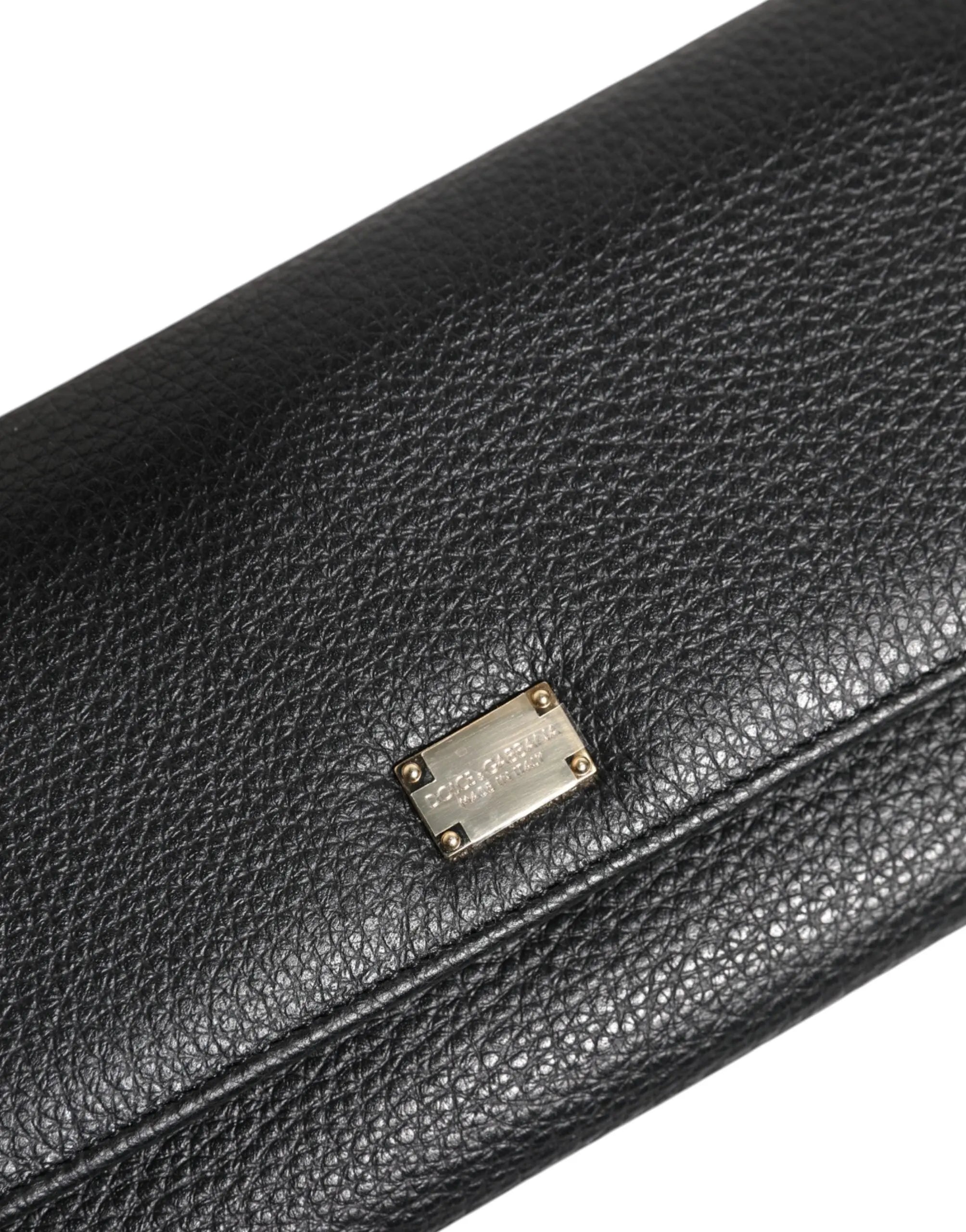 Porte-carte Dolce & Gabbana noir en cuir Dolce & Gabbana