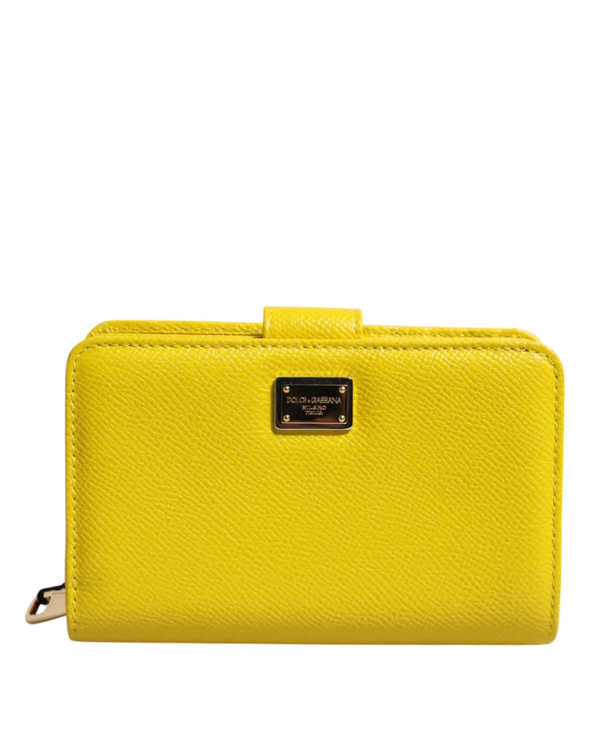 Portefeuille Dolce & Gabbana Continental jaune Dolce & Gabbana