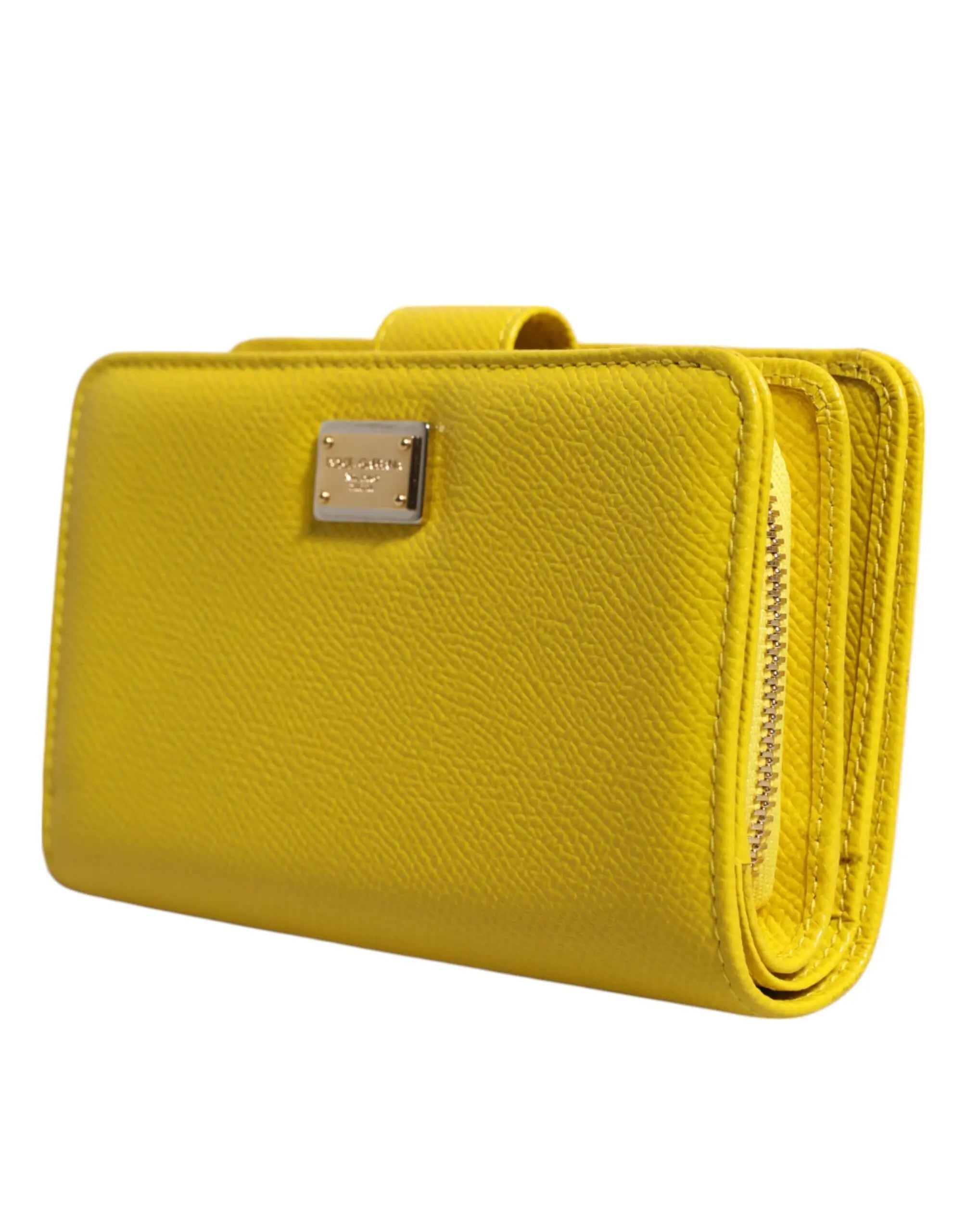 Portefeuille Dolce & Gabbana Continental jaune Dolce & Gabbana