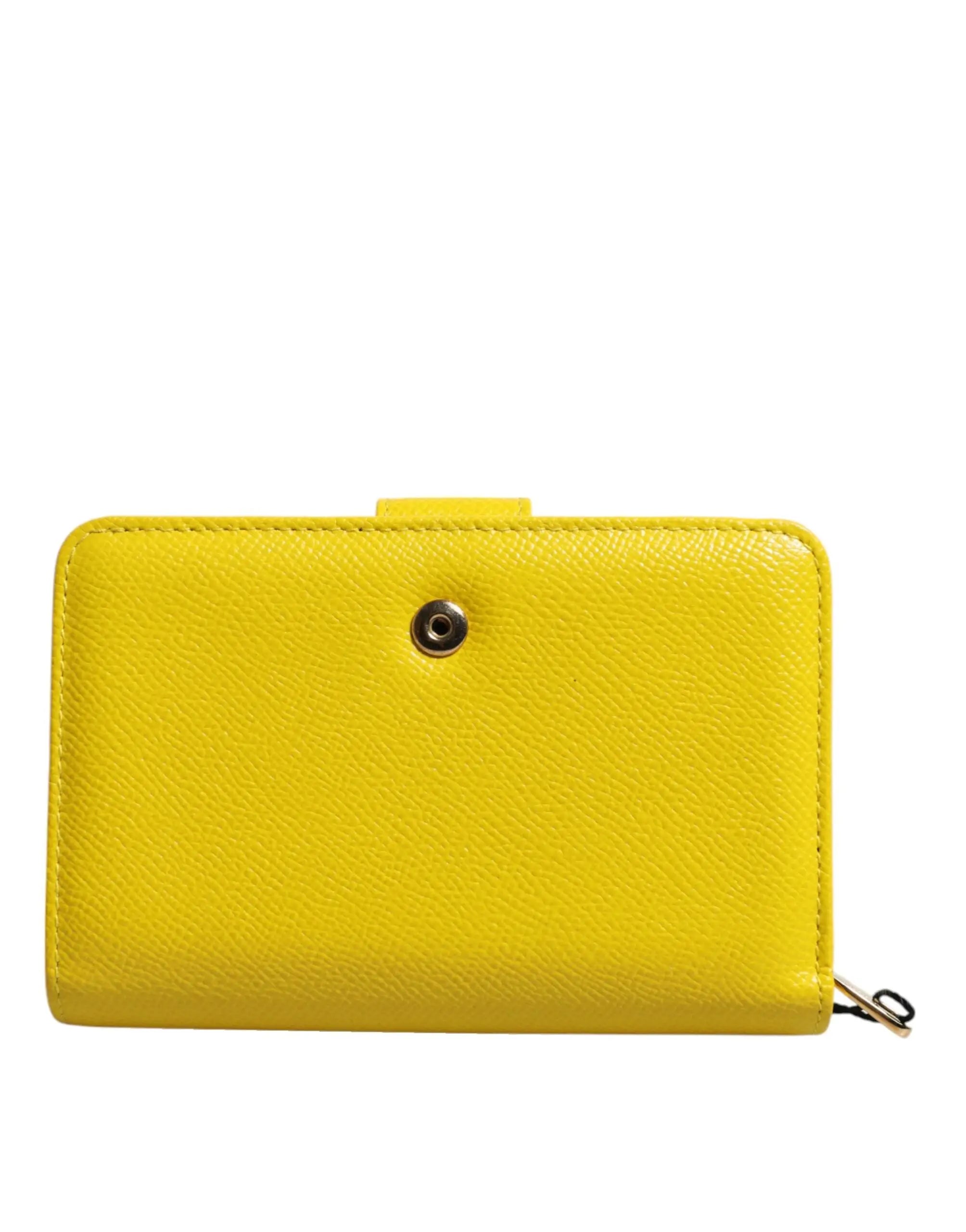 Portefeuille Dolce & Gabbana Continental jaune Dolce & Gabbana