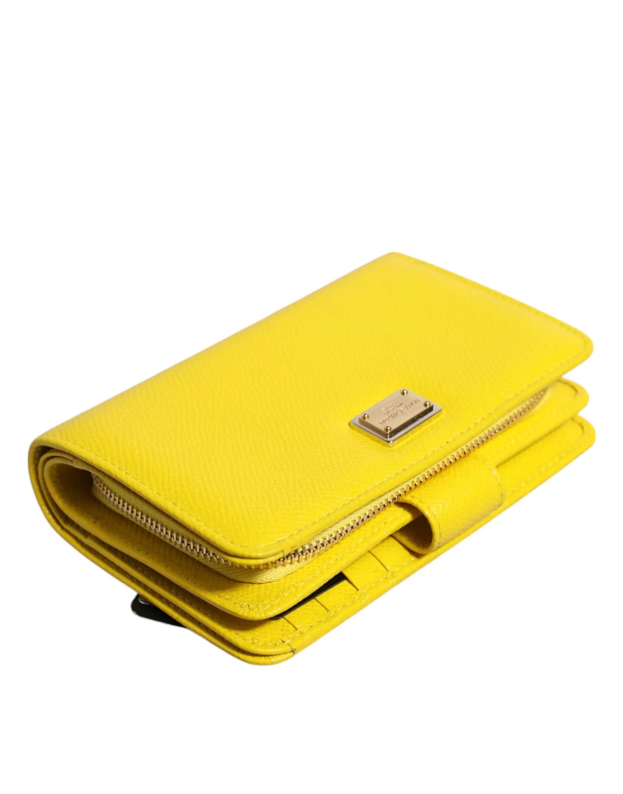 Portefeuille Dolce & Gabbana Continental jaune Dolce & Gabbana