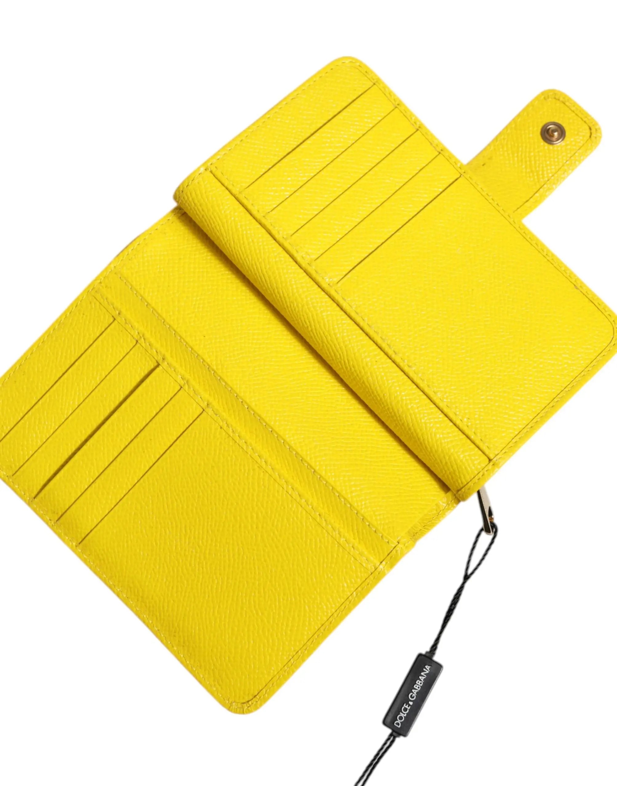 Portefeuille Dolce & Gabbana Continental jaune Dolce & Gabbana