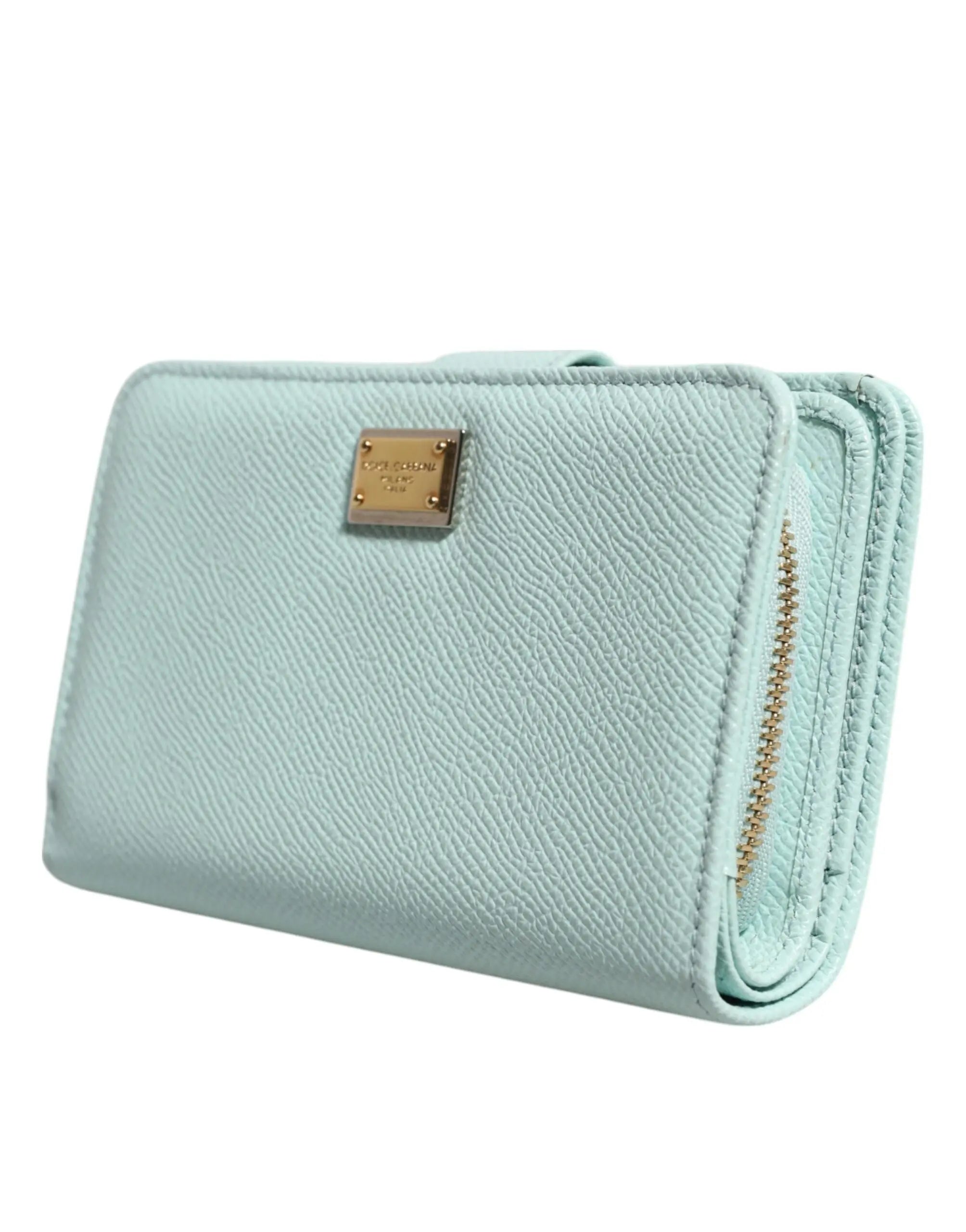 Portefeuille Dolce & Gabbana continental vert menthe Dolce & Gabbana