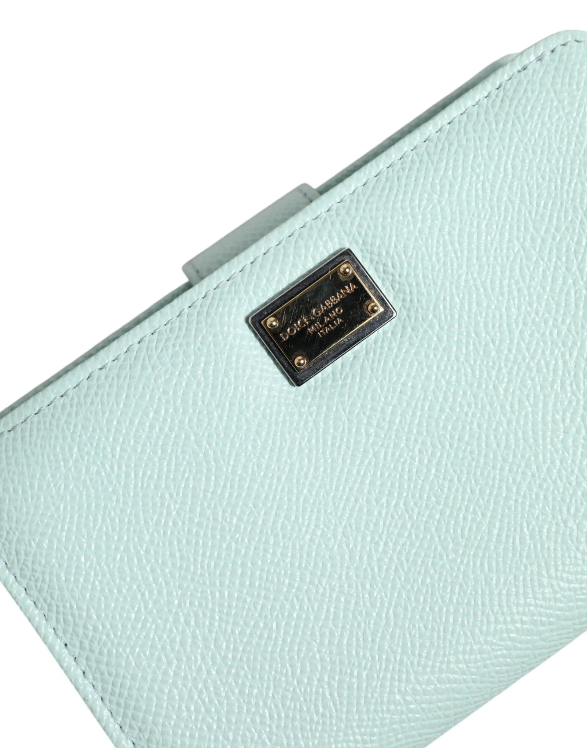 Portefeuille Dolce & Gabbana continental vert menthe Dolce & Gabbana