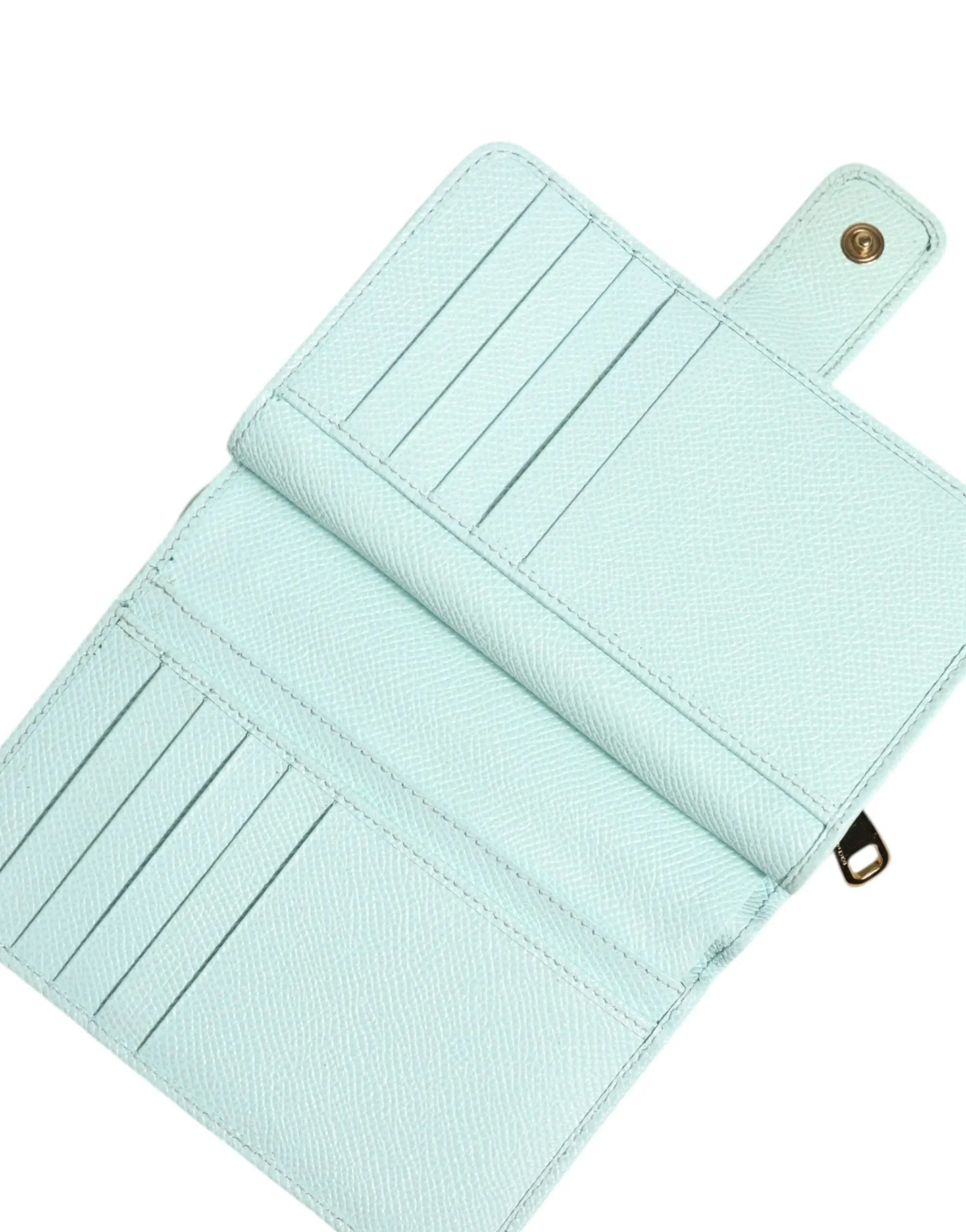 Portefeuille Dolce & Gabbana continental vert menthe Dolce & Gabbana