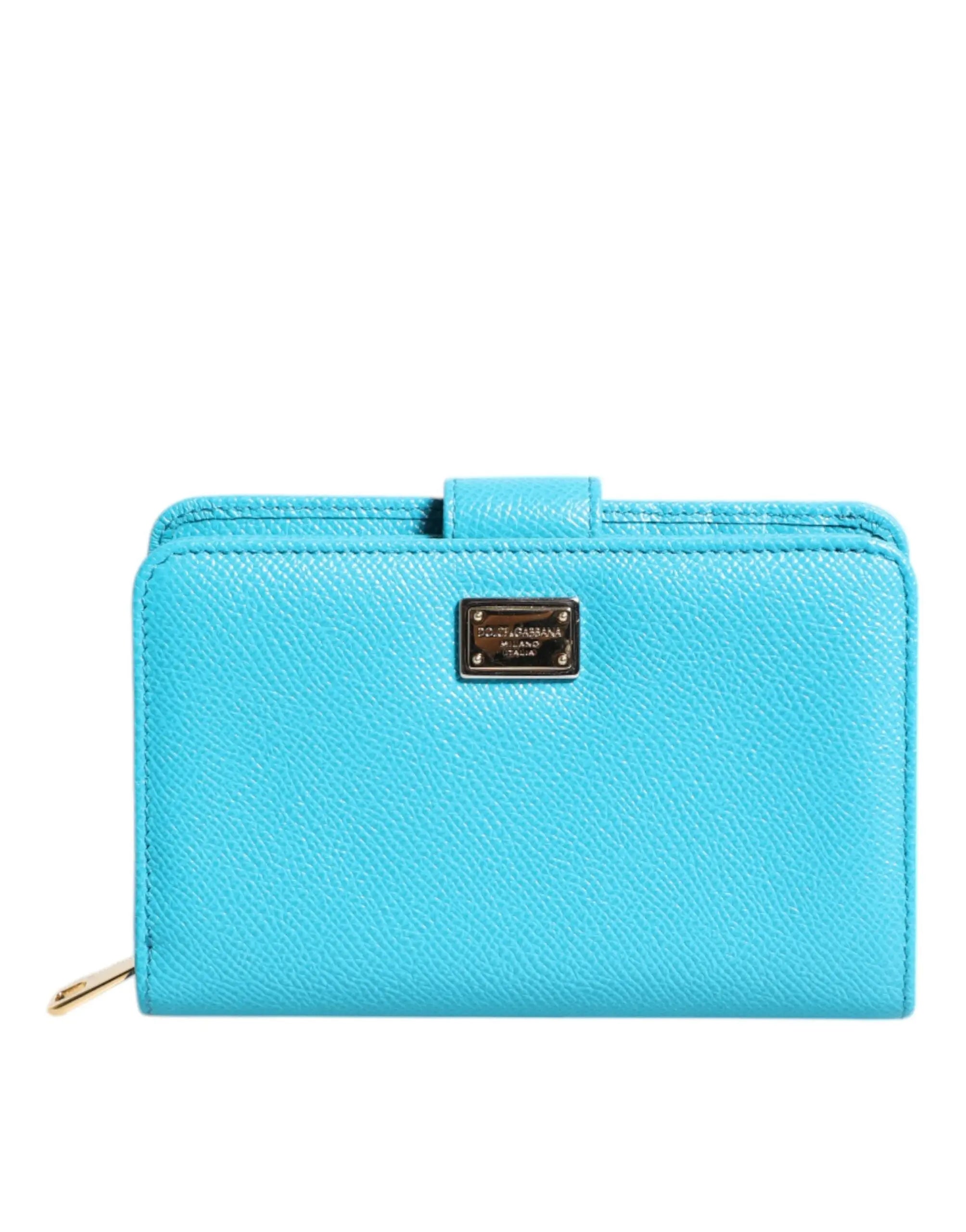 Portefeuille Dolce & Gabbana continental bleu clair Dolce & Gabbana