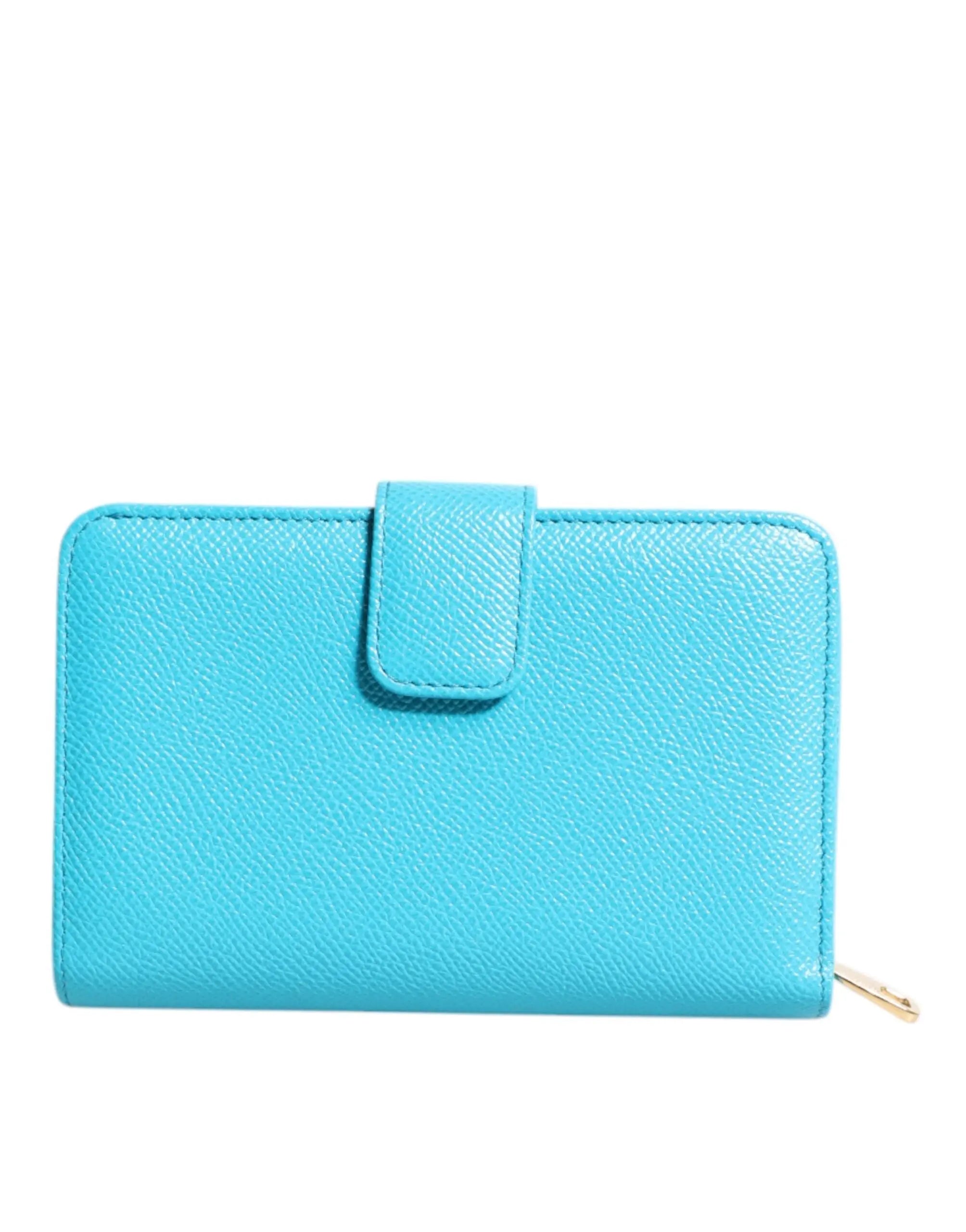 Portefeuille Dolce & Gabbana continental bleu clair Dolce & Gabbana