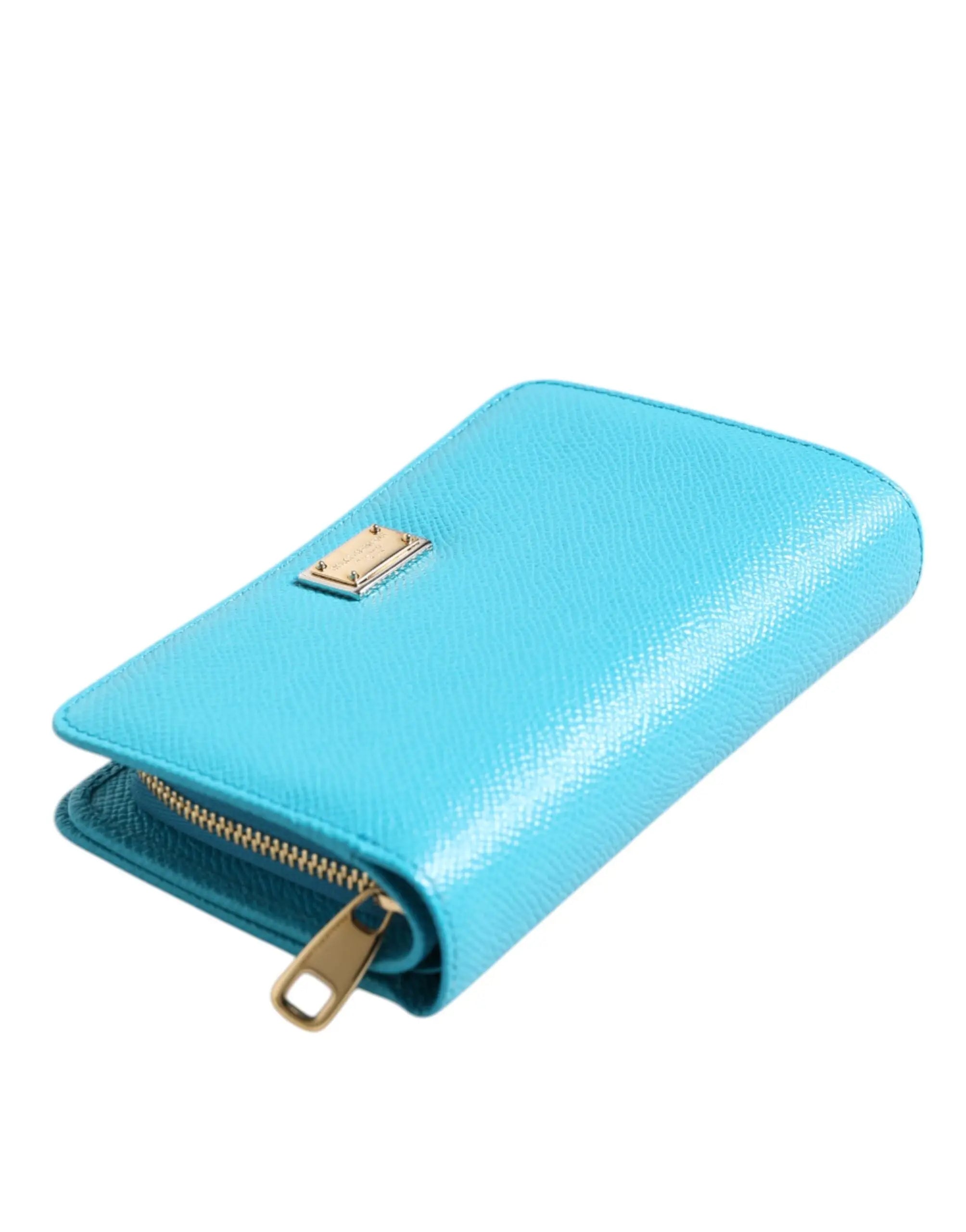 Portefeuille Dolce & Gabbana continental bleu clair Dolce & Gabbana