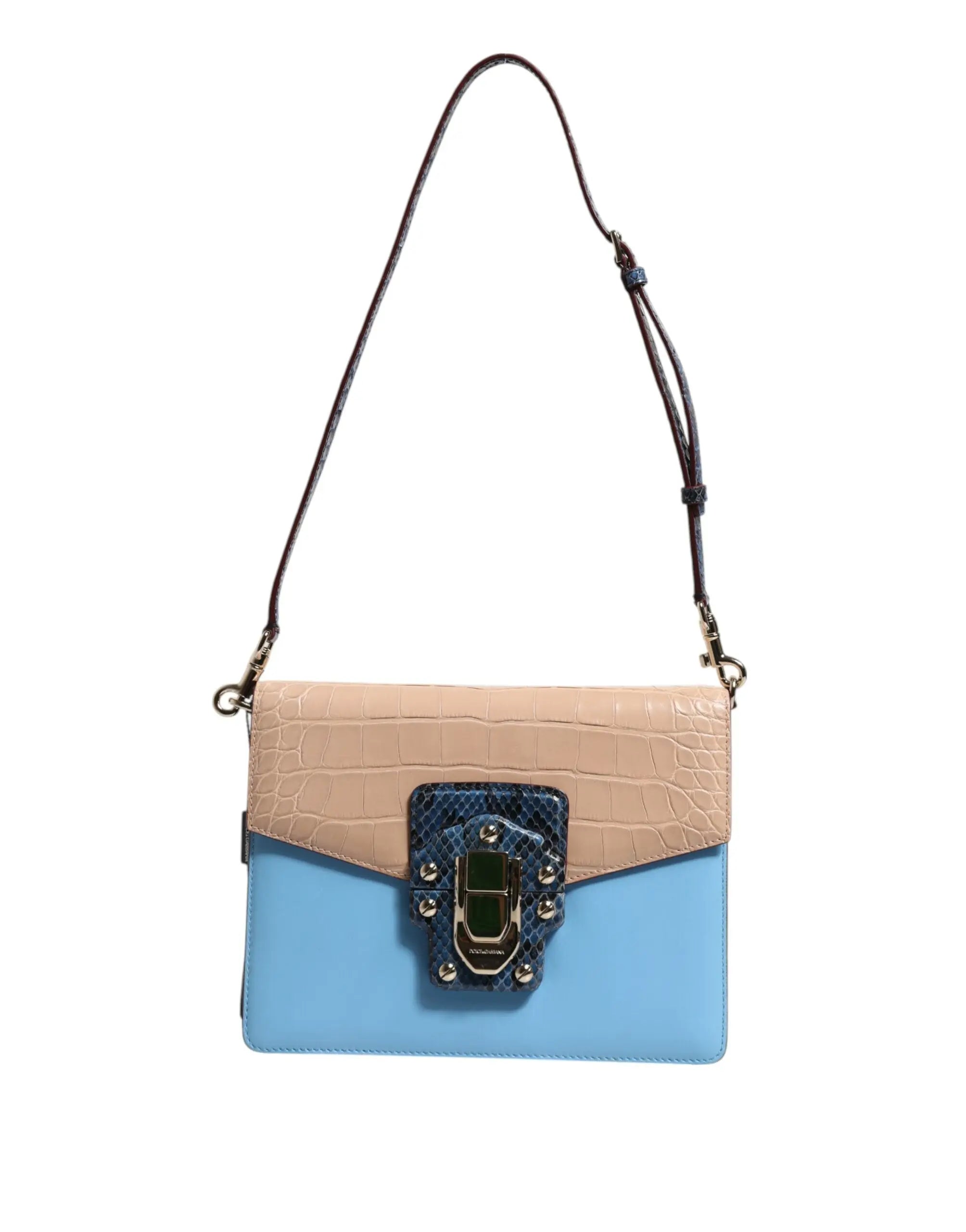 Sac bandoulière Dolce & Gabbana LUCIA bleu beige Dolce & Gabbana