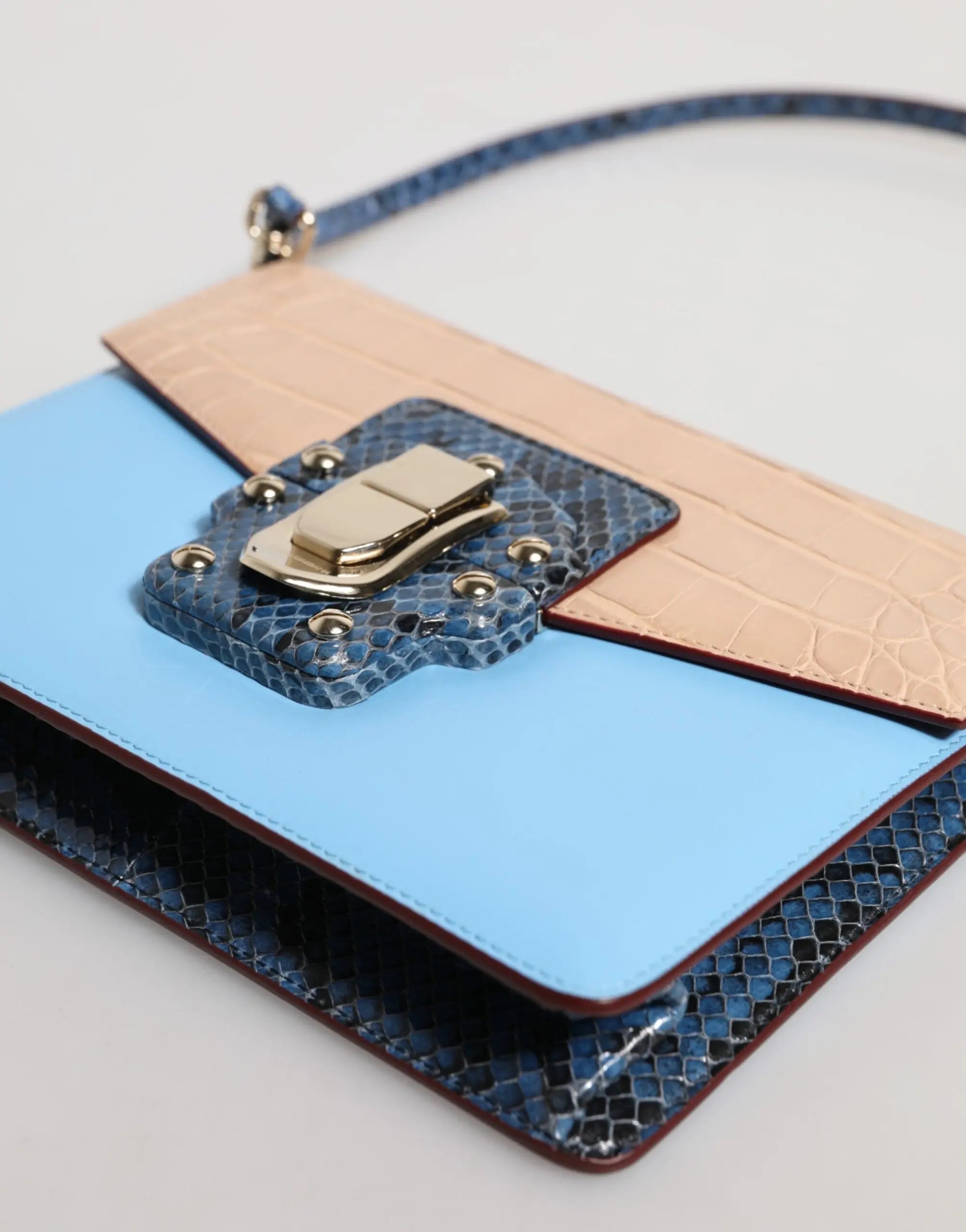 Sac bandoulière Dolce & Gabbana LUCIA bleu beige Dolce & Gabbana