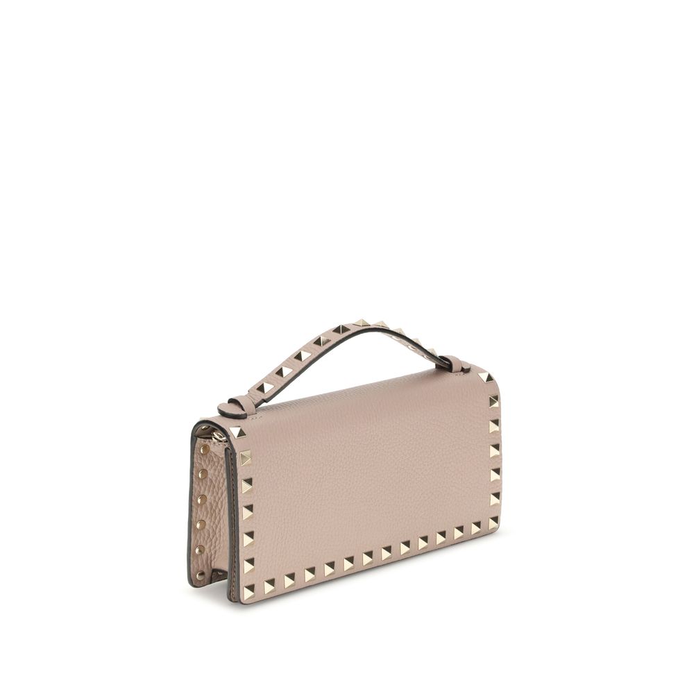 Portefeuille Valentino grained leather noir