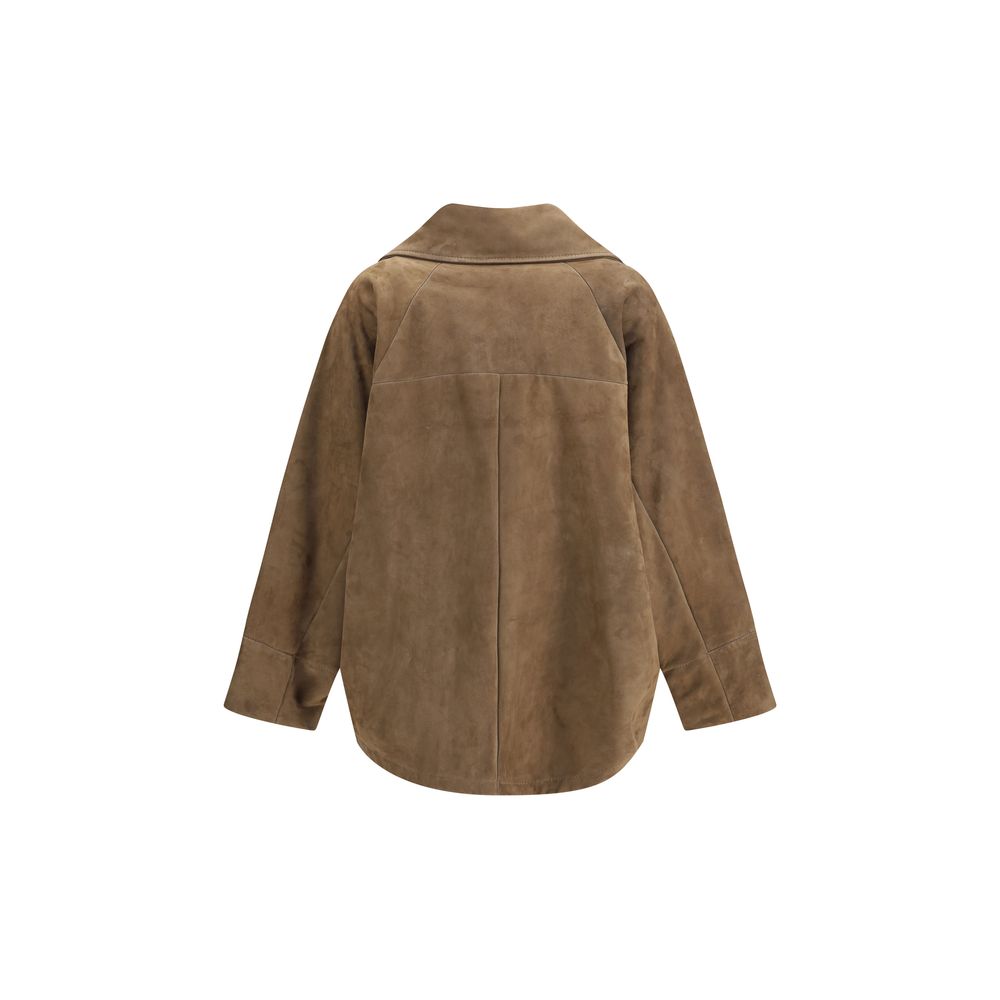 Veste en cuir Salvatore Santoro beige