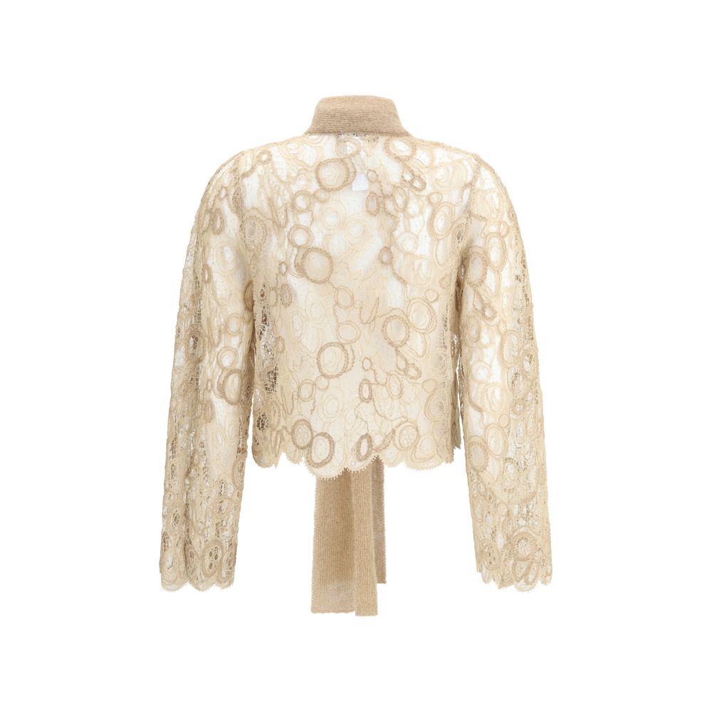 Chemise cropped Fabiana Filippi naturelle