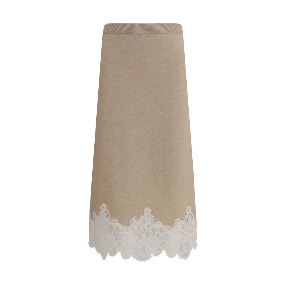 Jupe midi Fabiana Filippi en laine noire
