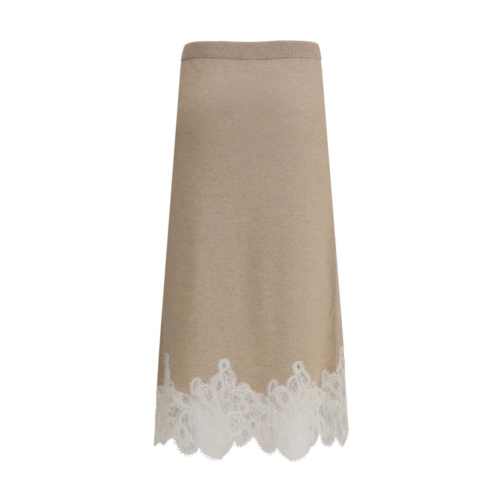 Jupe midi Fabiana Filippi en laine noire
