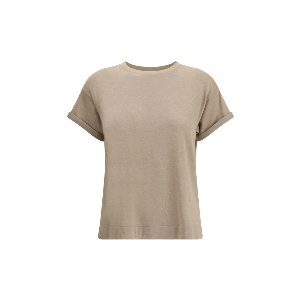 T-shirt Brunello Cucinelli à paillettes monochrome