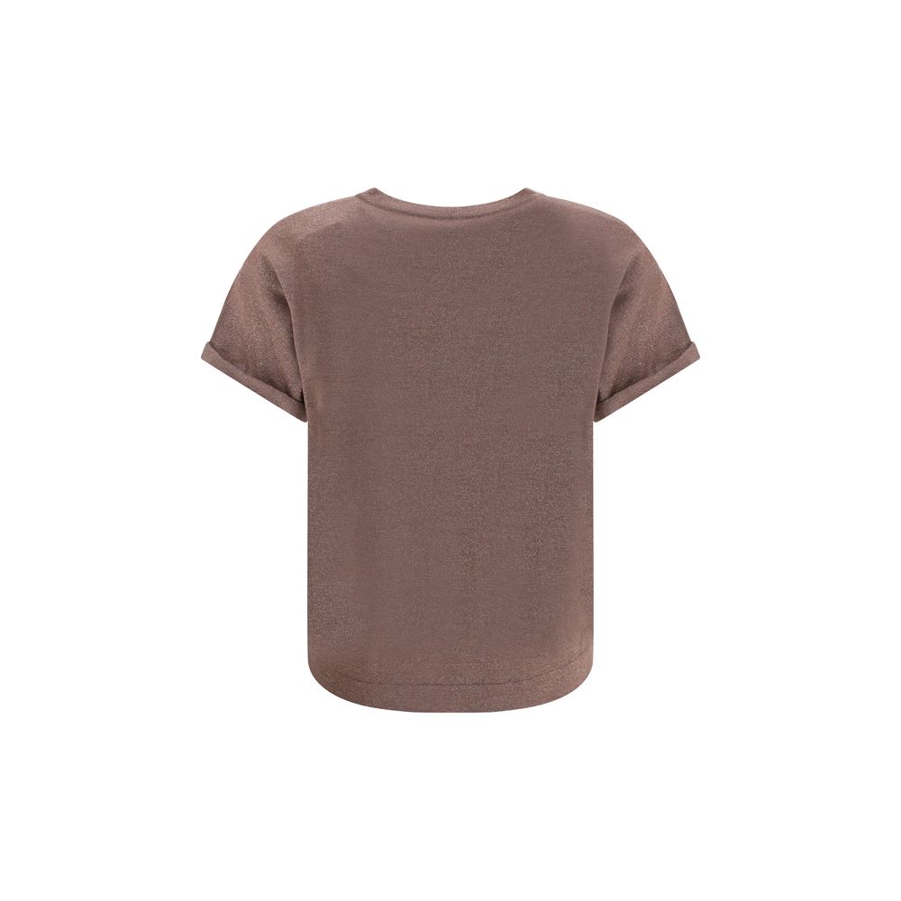 T-shirt Brunello Cucinelli à paillettes noir