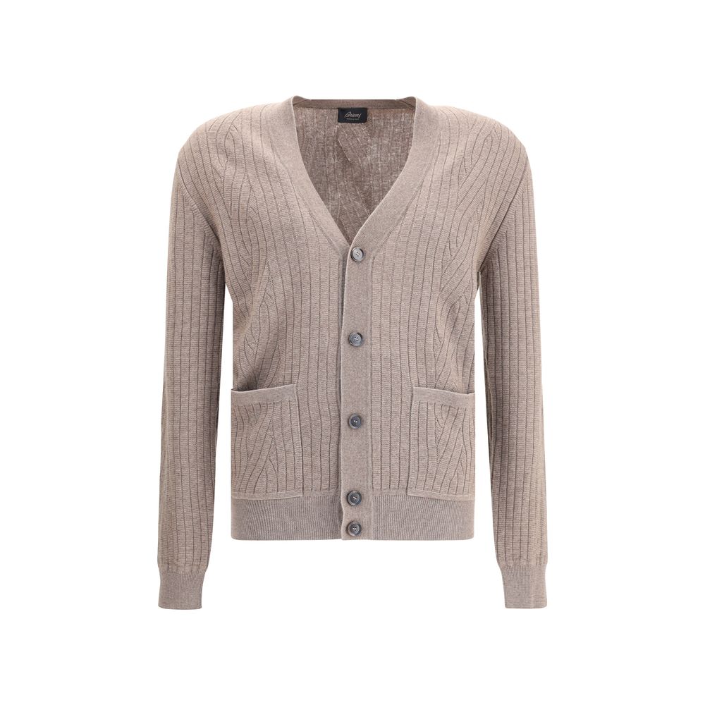 Cardigan Brioni V-neck gris