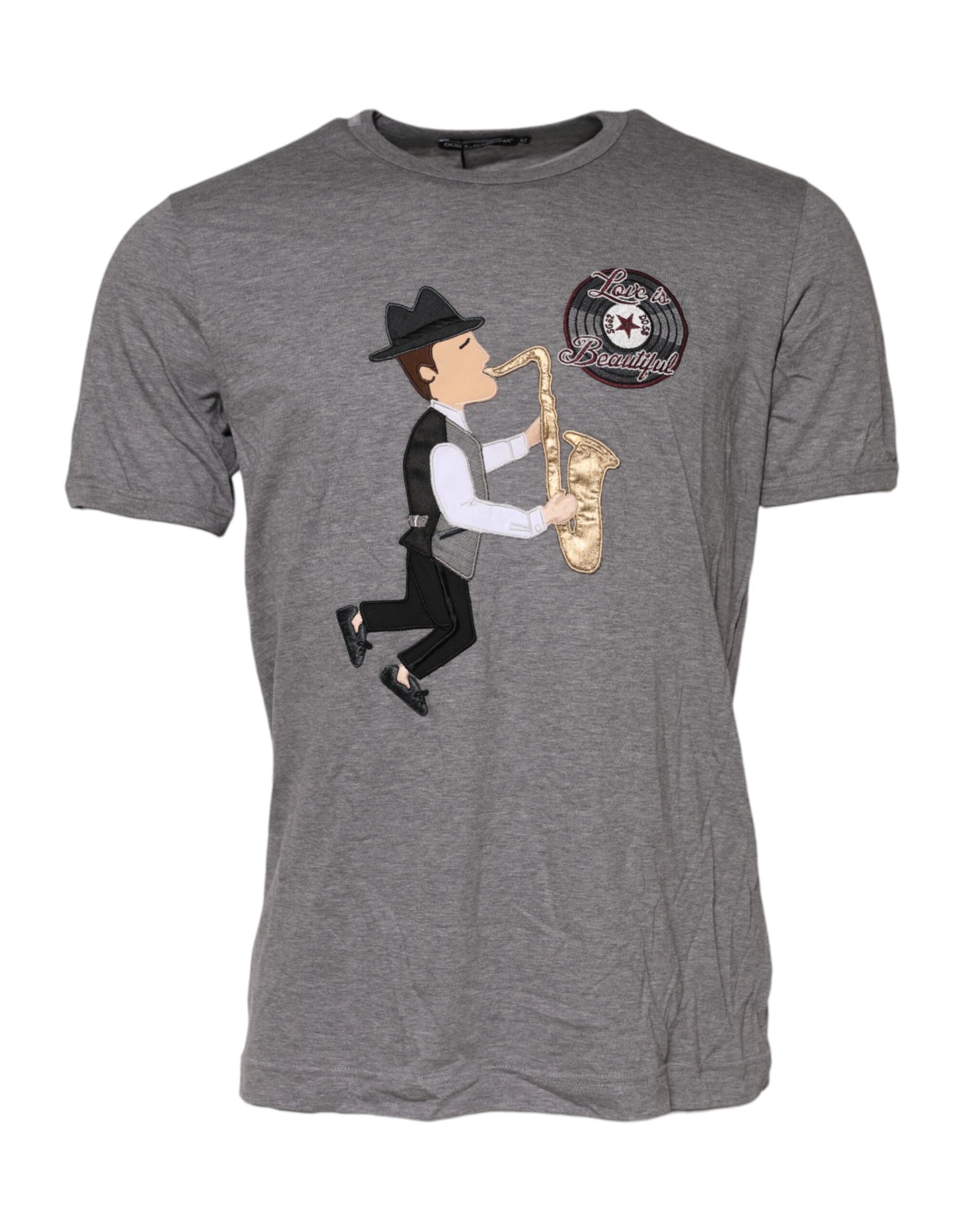 T-shirt Dolce & Gabbana #DGFamily gris
