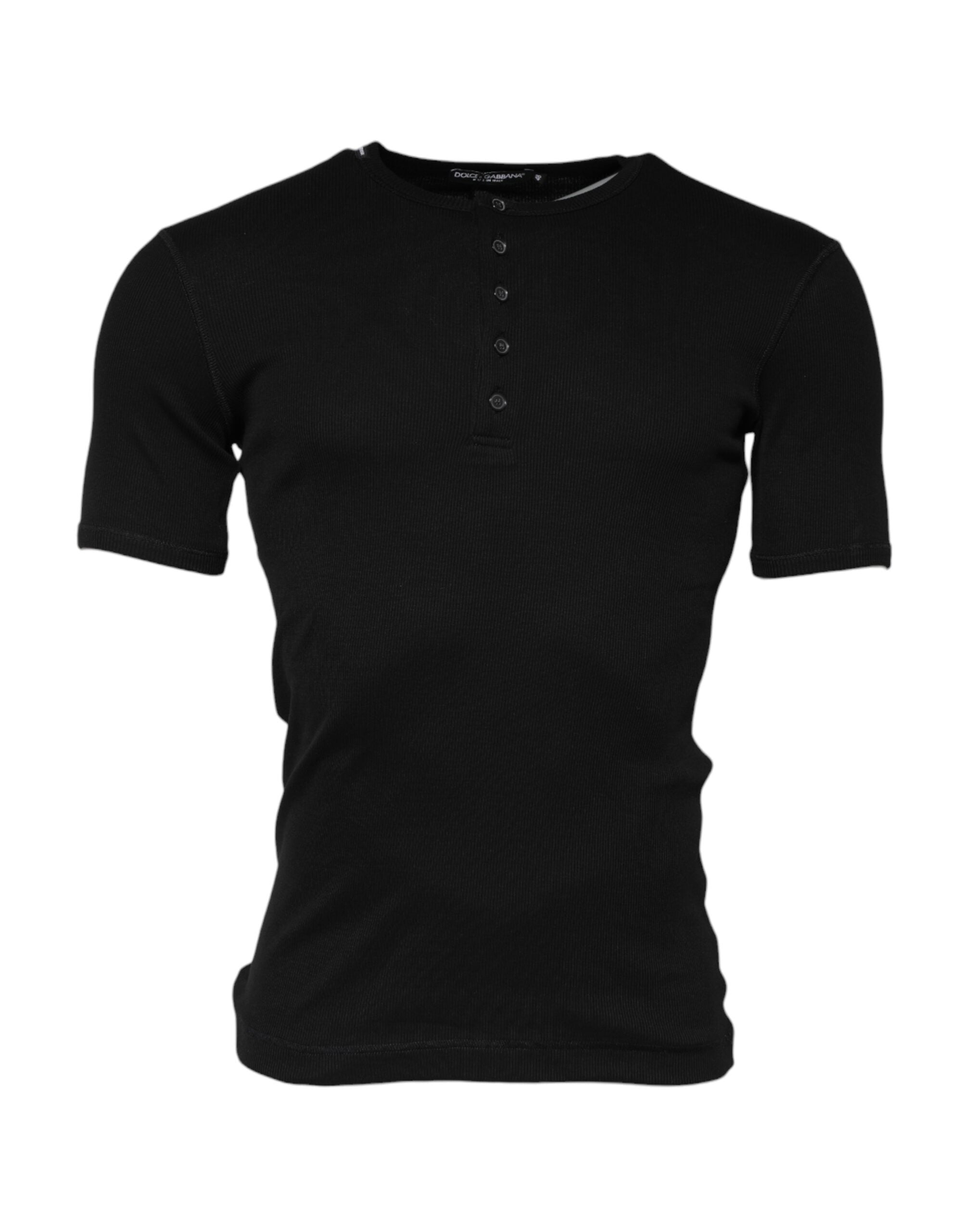 T-shirt Dolce & Gabbana Henley noir