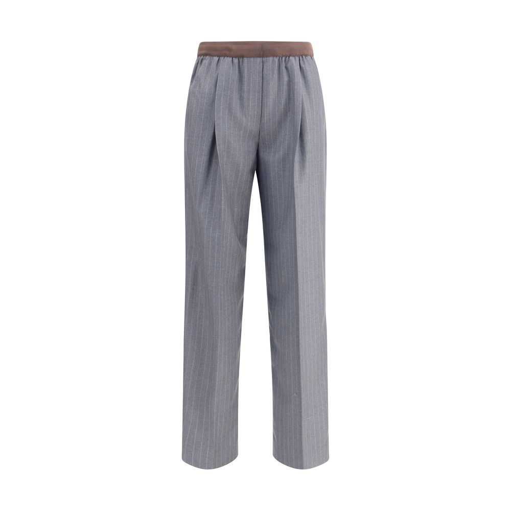 Pantalon Miu Miu rayé noir