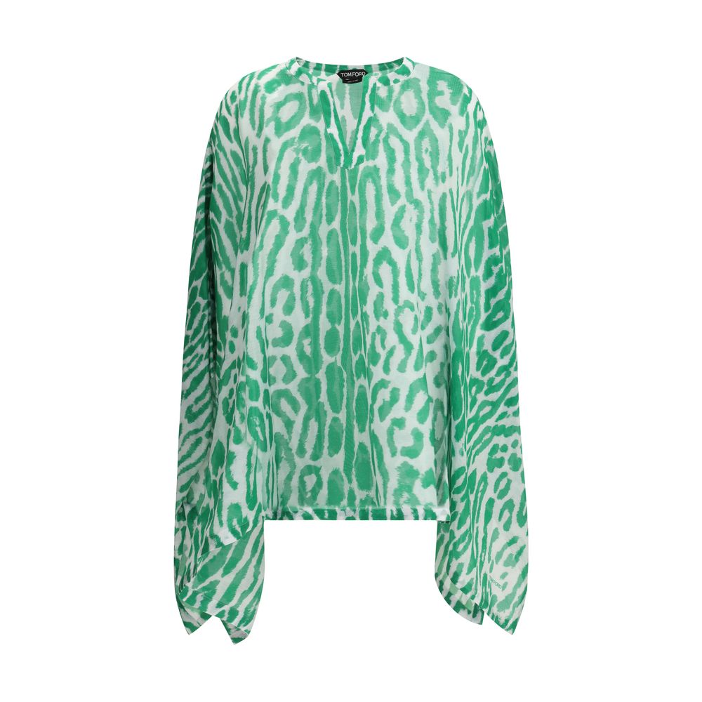 Robe kaftan Tom Ford imprimé animal
