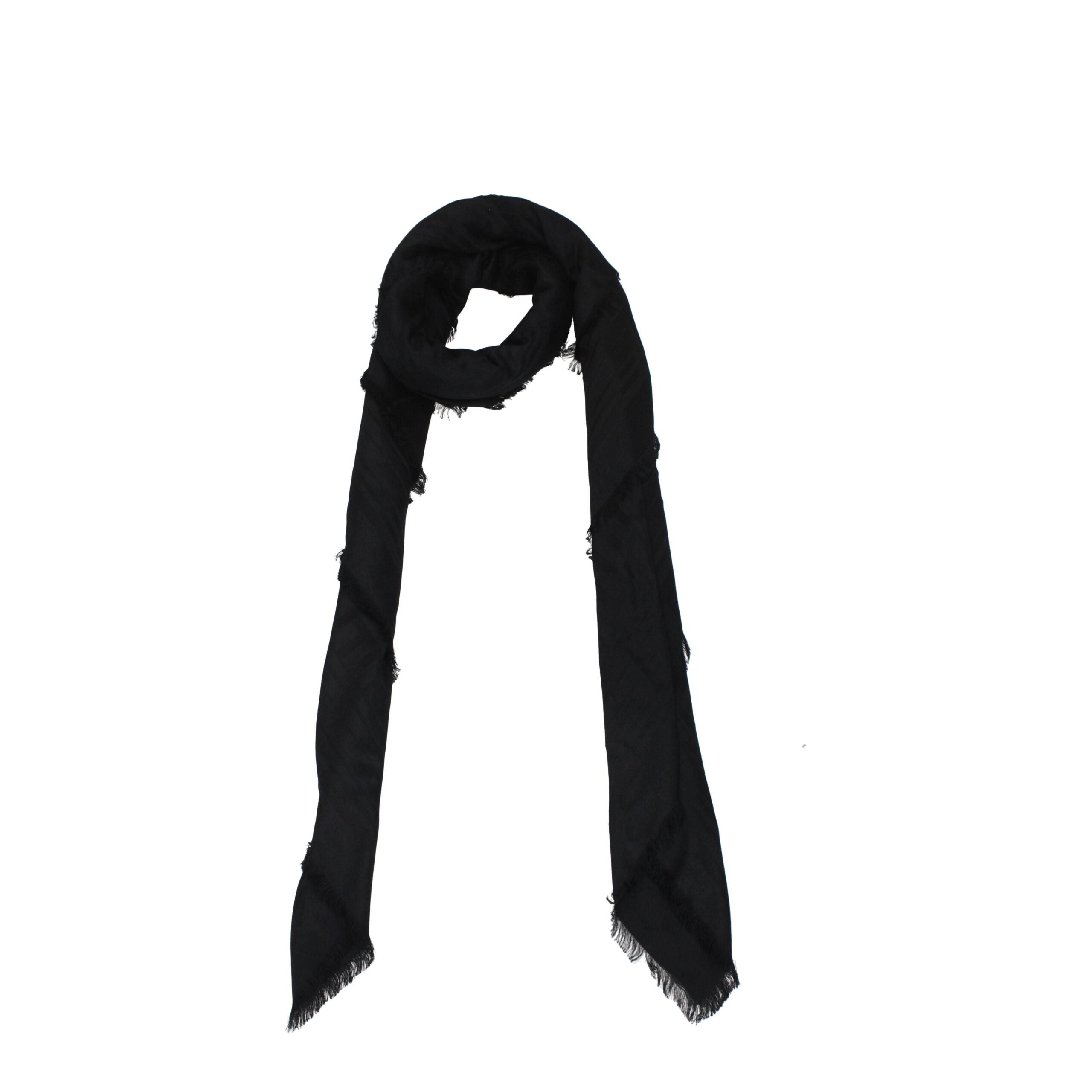 Foulard Balmain fringé noir