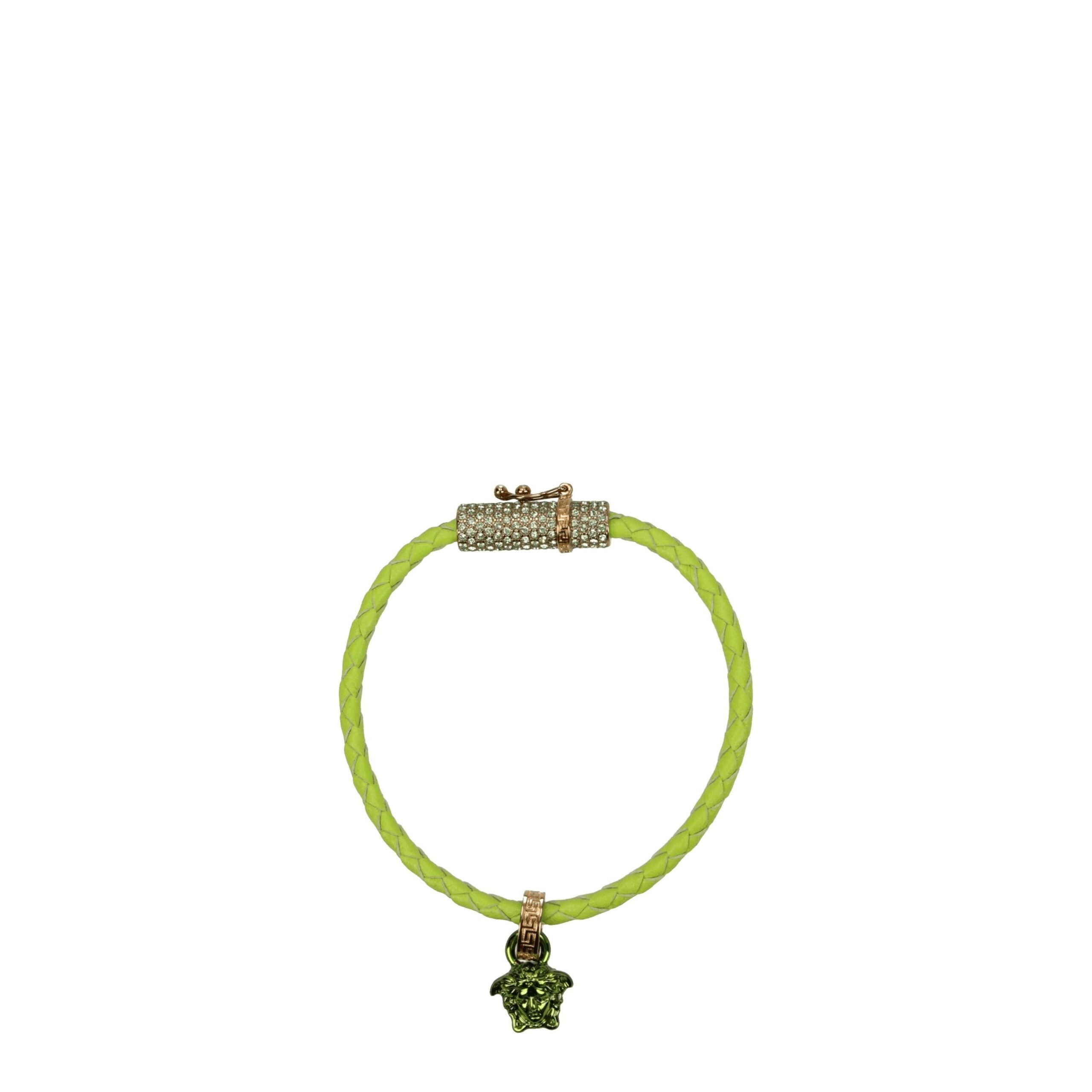 Bracelet Versace en cuir vert