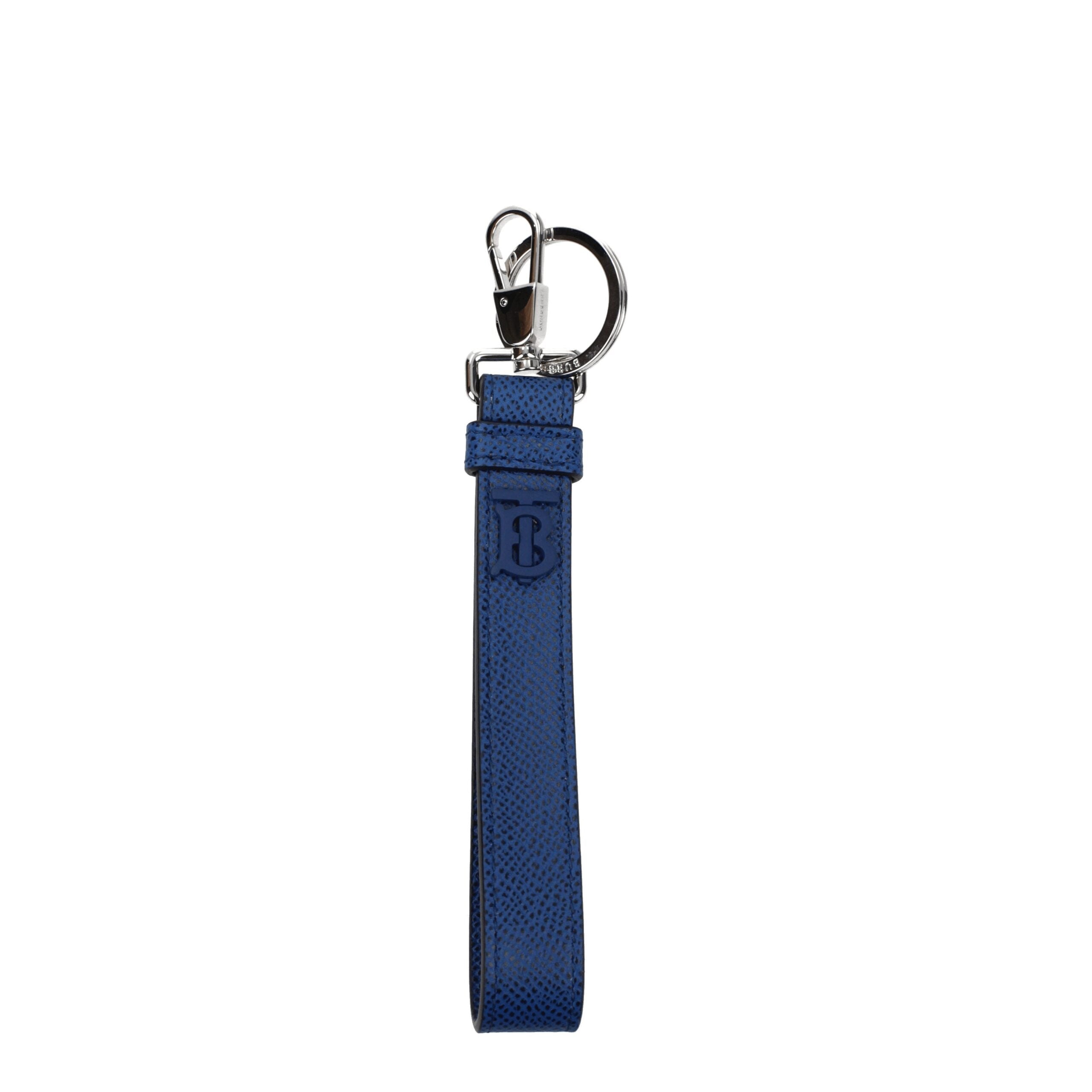 Porte-clés Burberry en cuir bleu