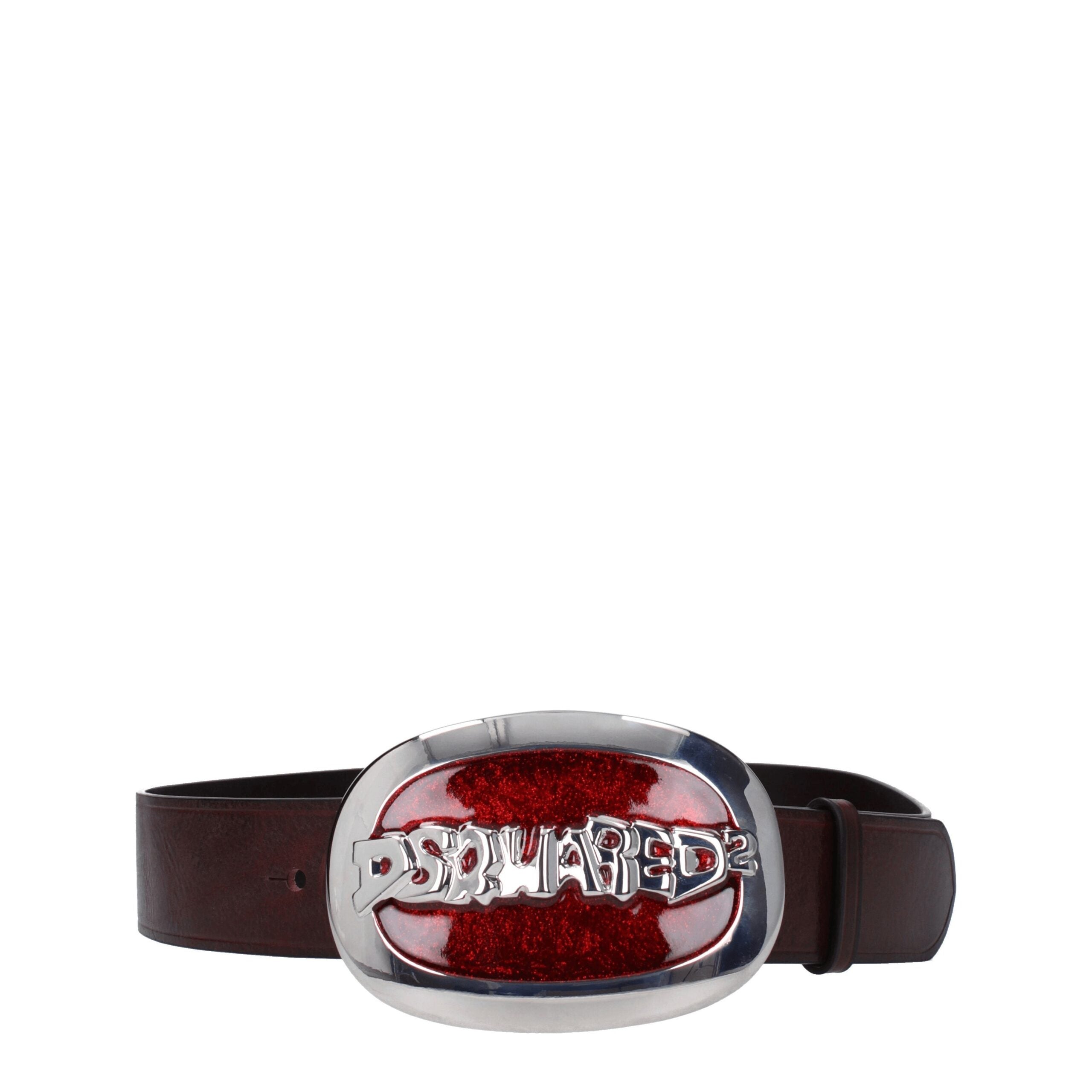 Ceinture Dsquared2 brune effet vintage