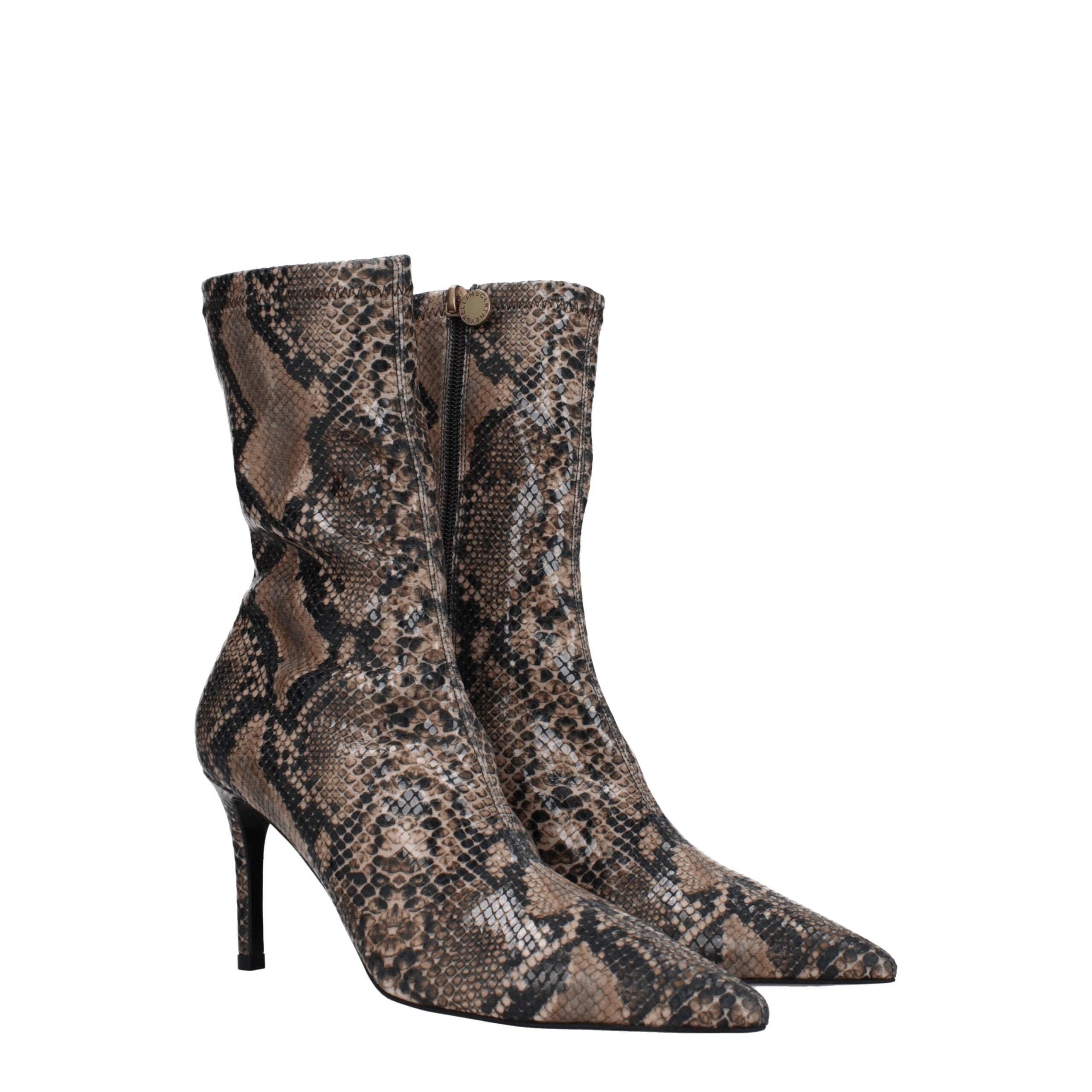 Bottines Stella McCartney python brunes