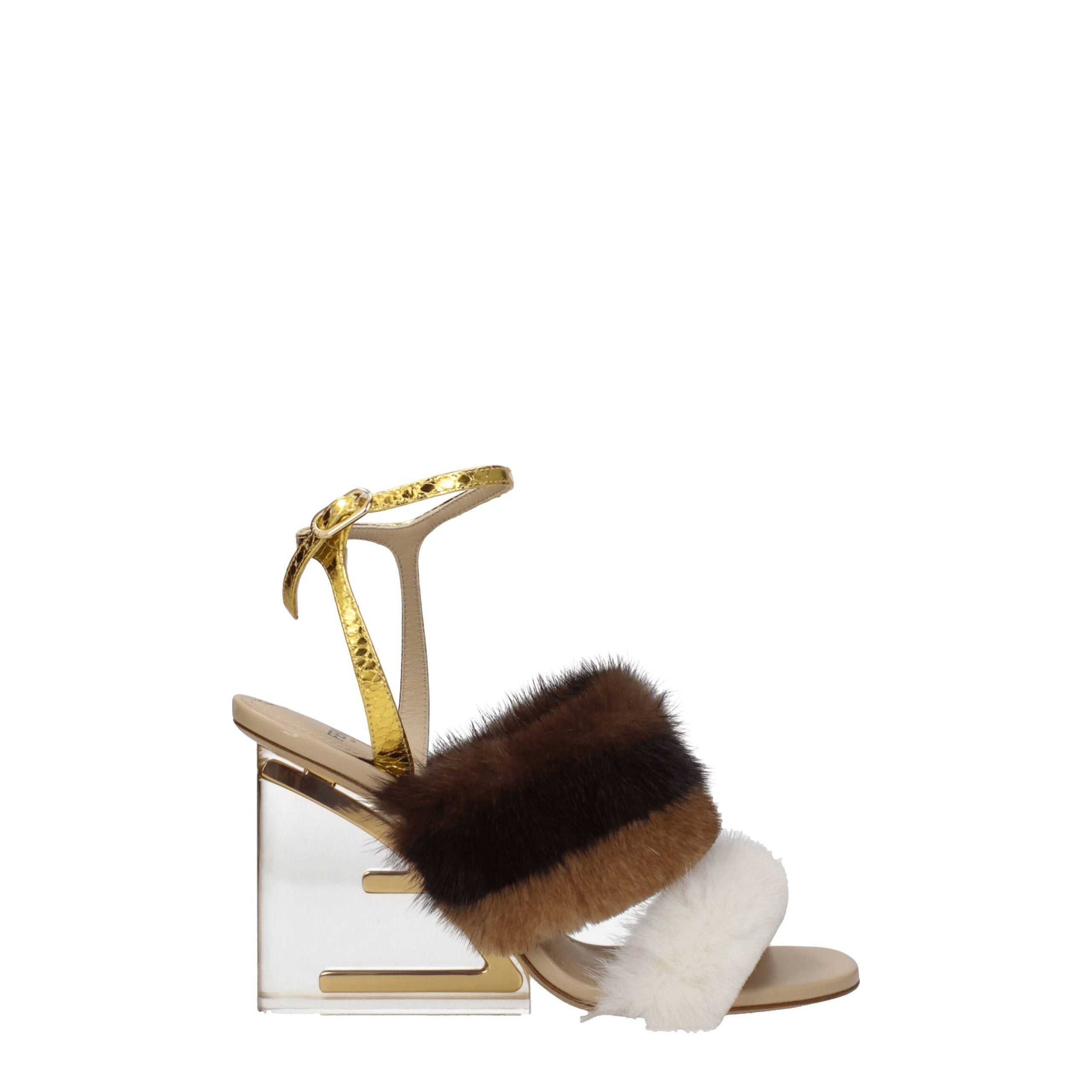 Sandales Fendi à talons brunes