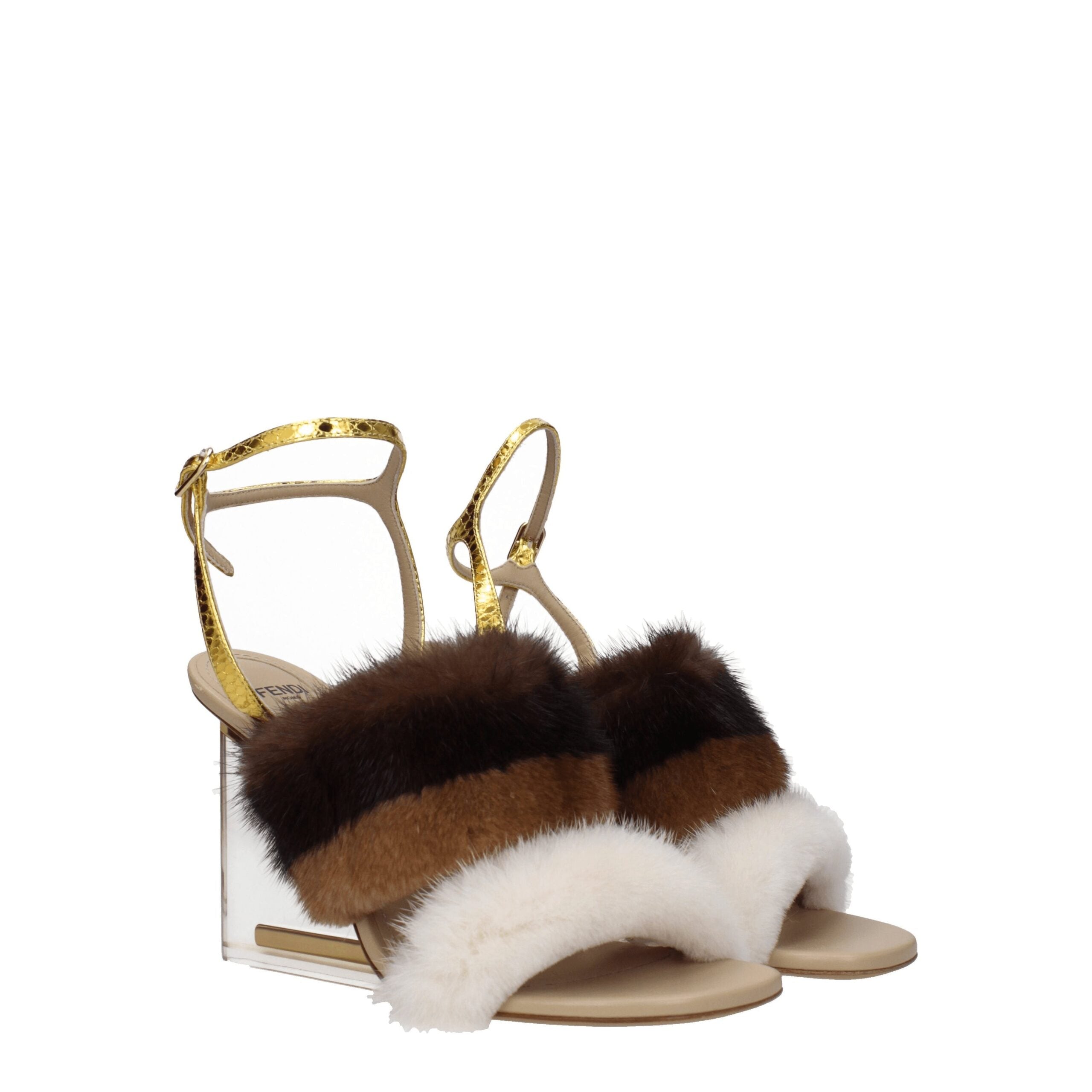 Sandales Fendi à talons brunes